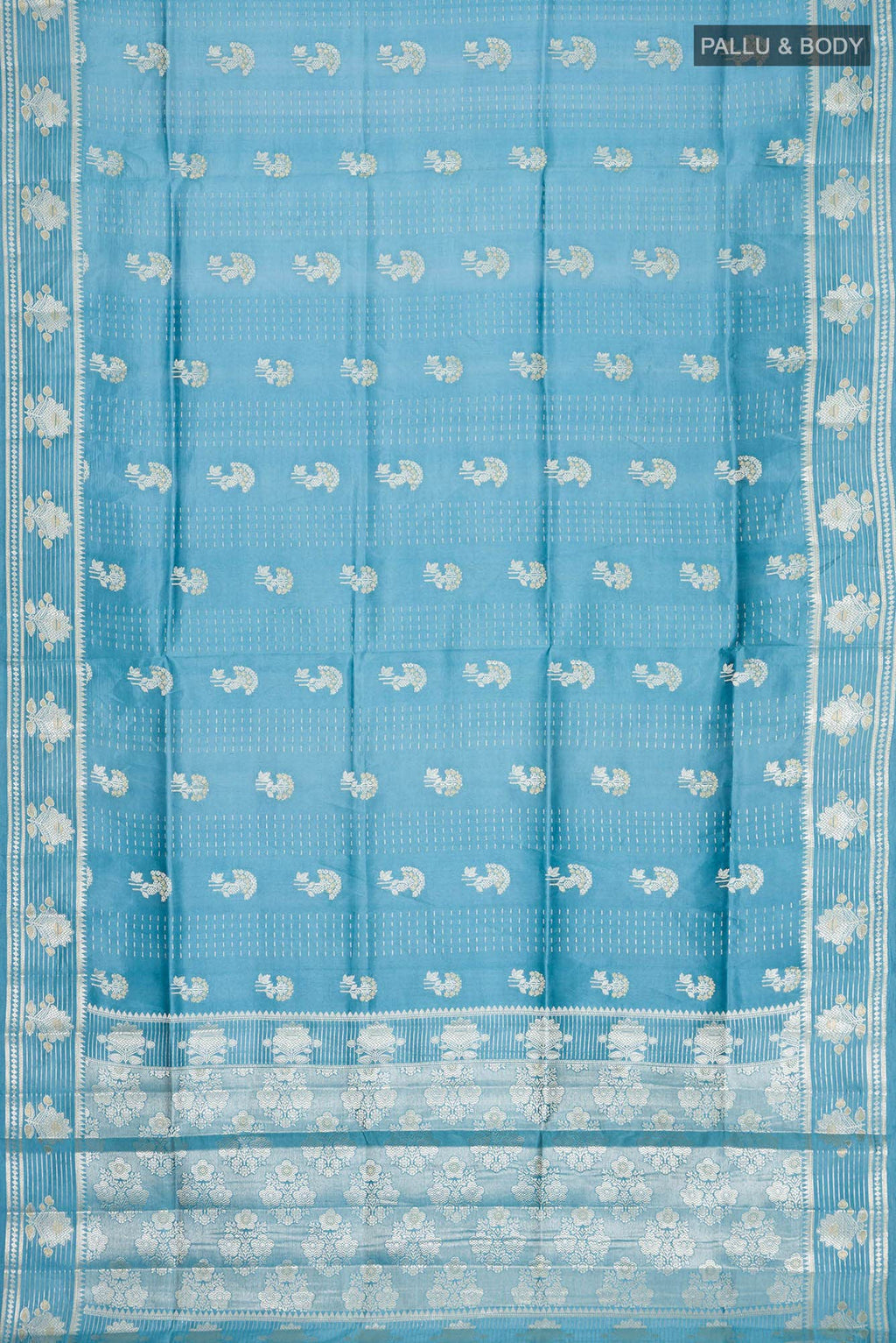 Blue Banarasi Raw Silk Saree