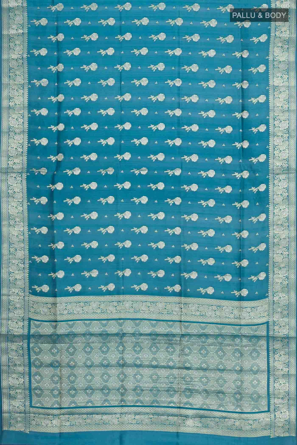 Blue Banarasi Raw Silk Saree