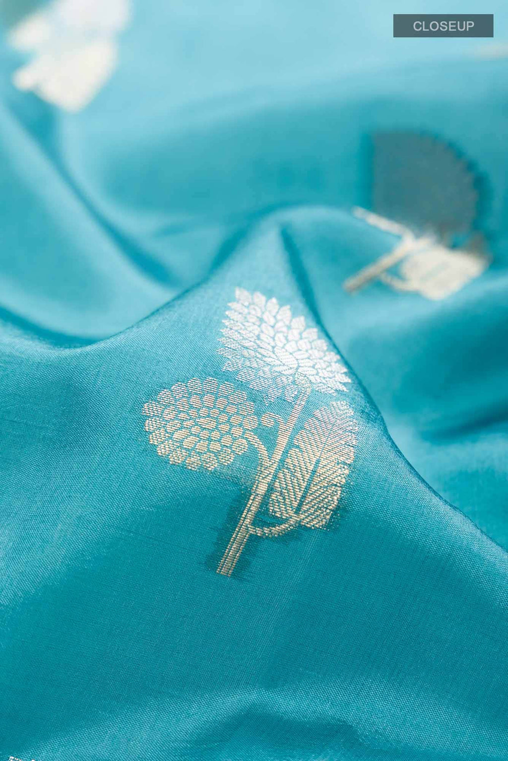 Blue Banarasi Raw Silk Saree
