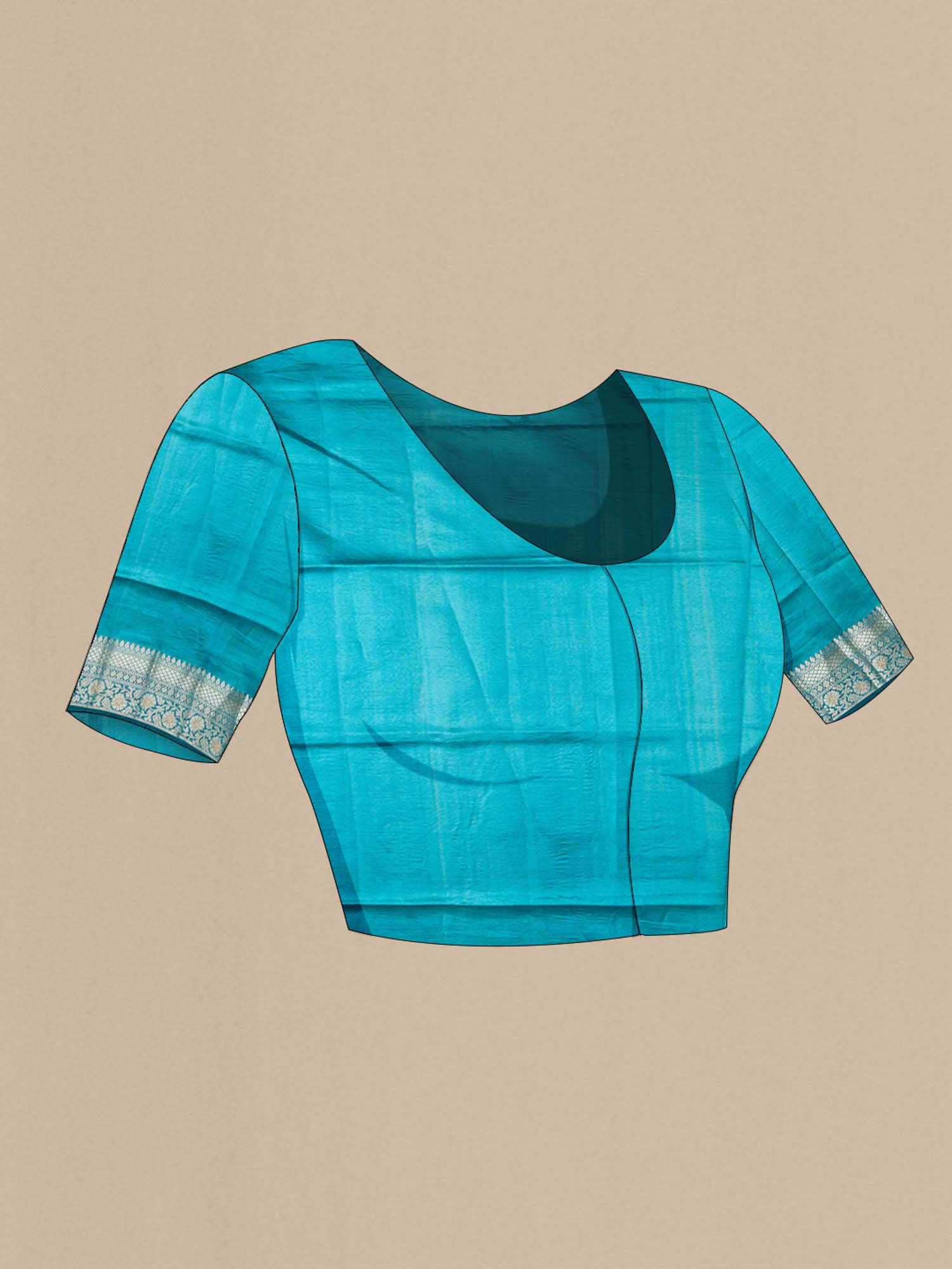 Blue Banarasi Raw Silk Saree