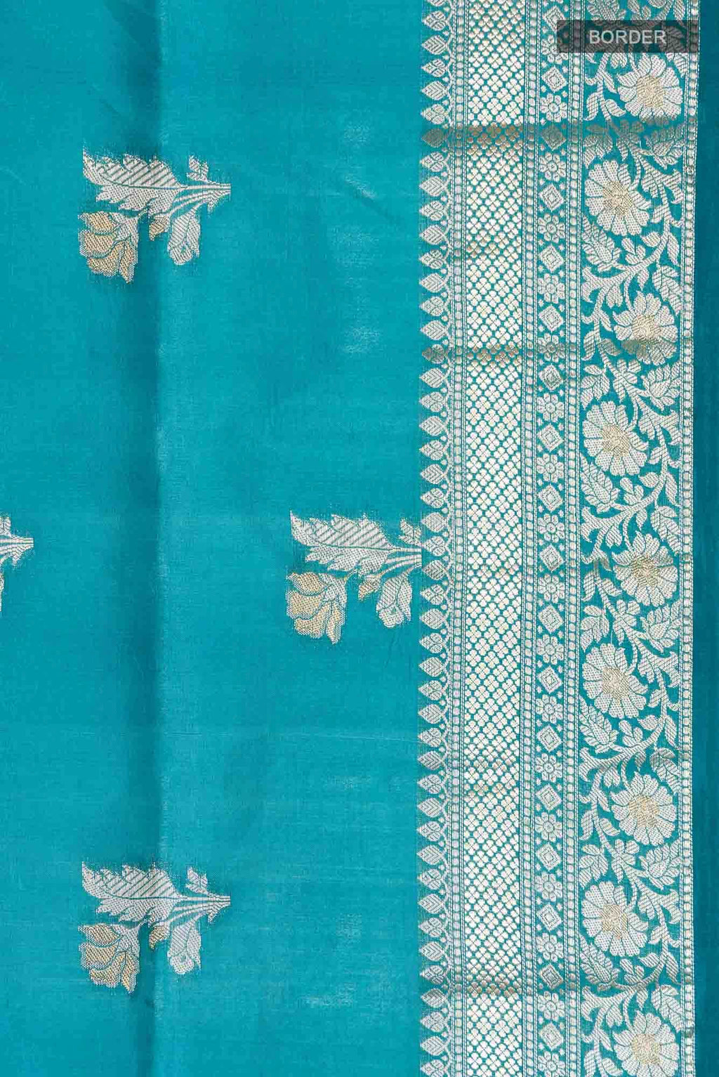 Blue Banarasi Raw Silk Saree