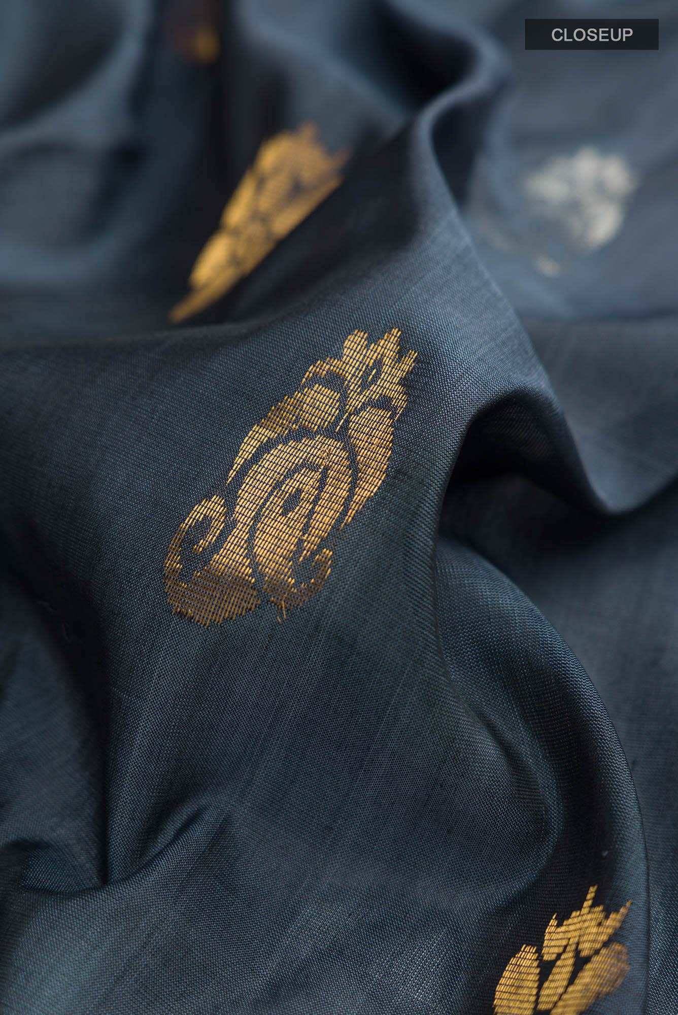 Grey Uppada Silk Saree