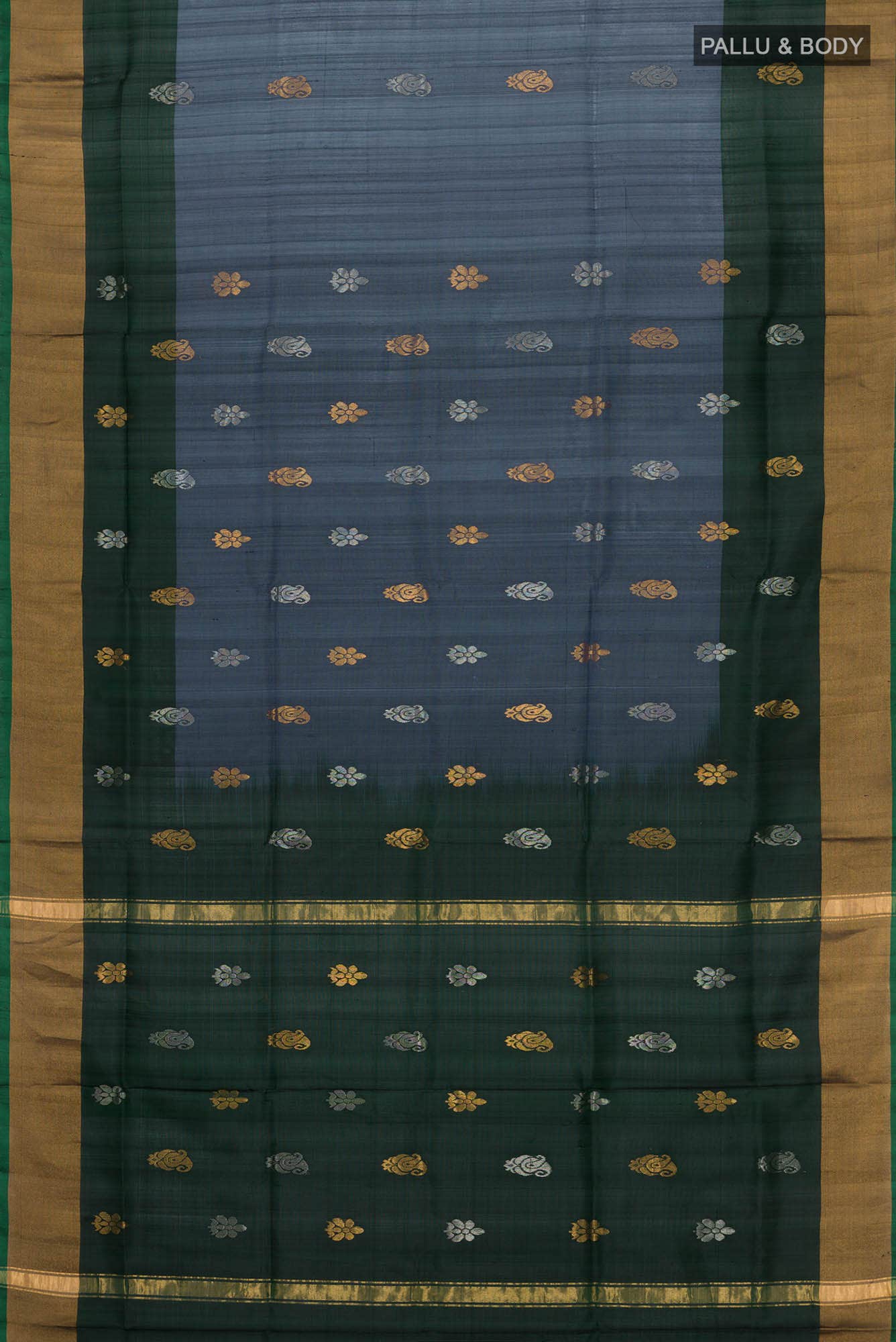 Grey Uppada Silk Saree