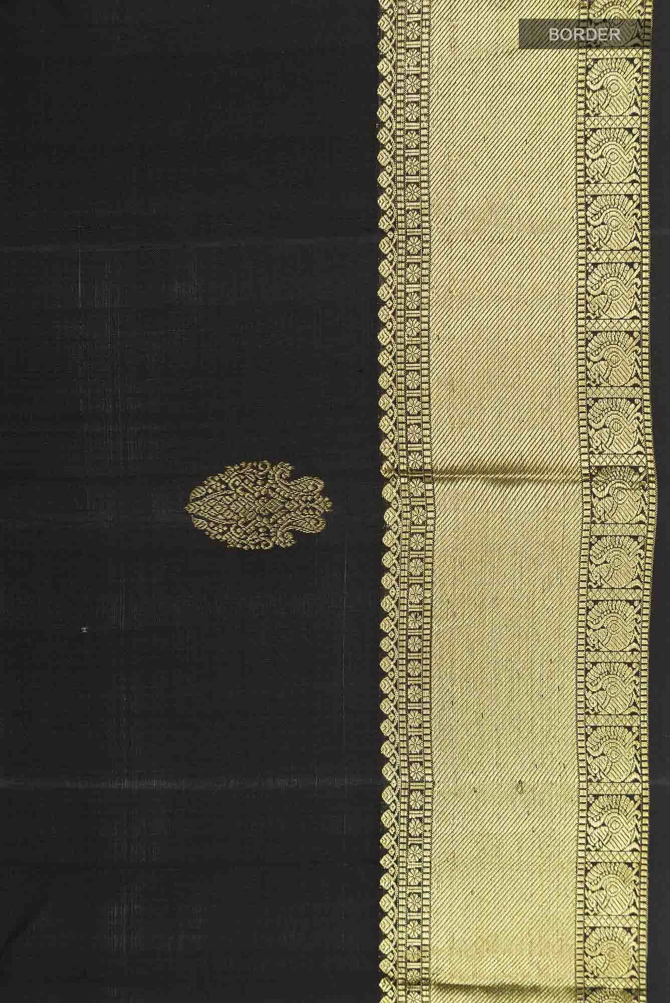 Black Kanchipuram Silk Saree