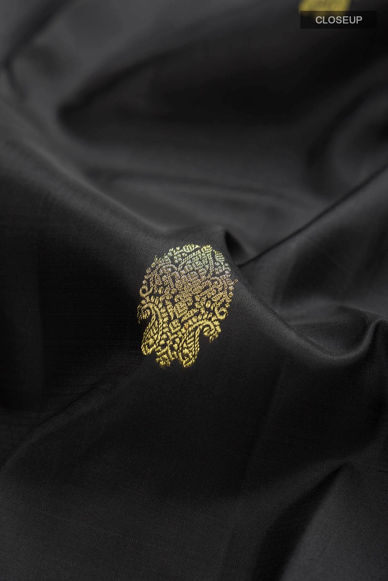 Black Kanchipuram Silk Saree