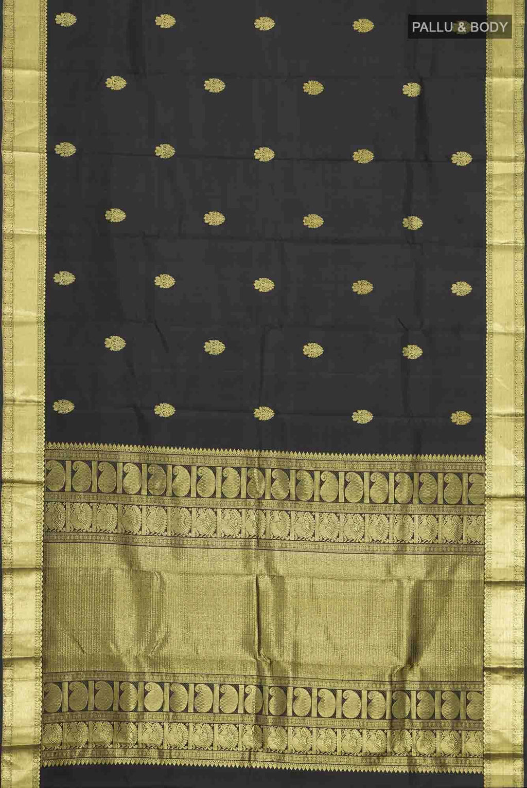 Black Kanchipuram Silk Saree
