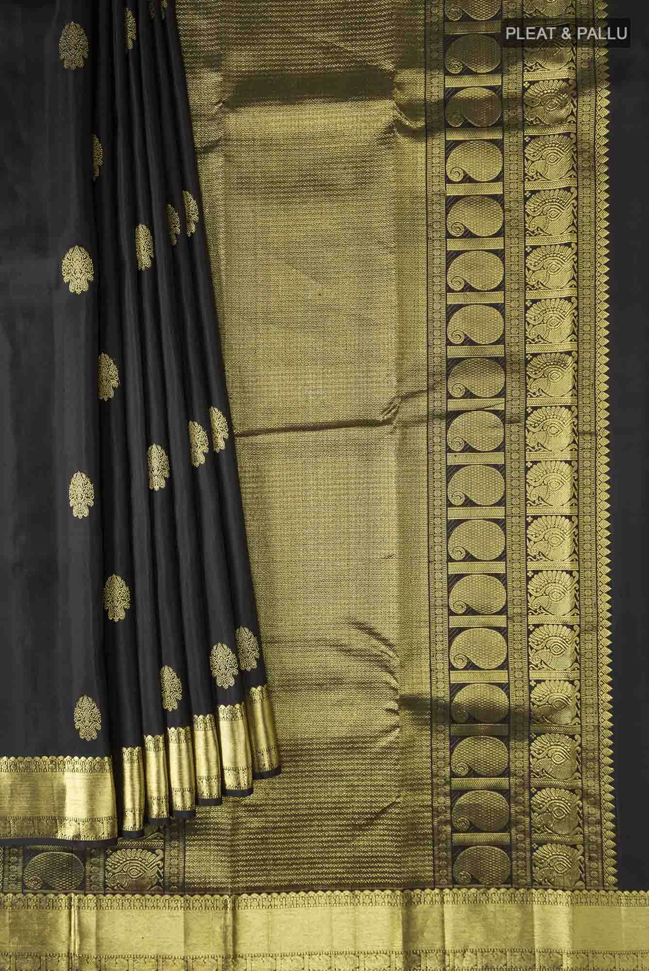 Black Kanchipuram Silk Saree