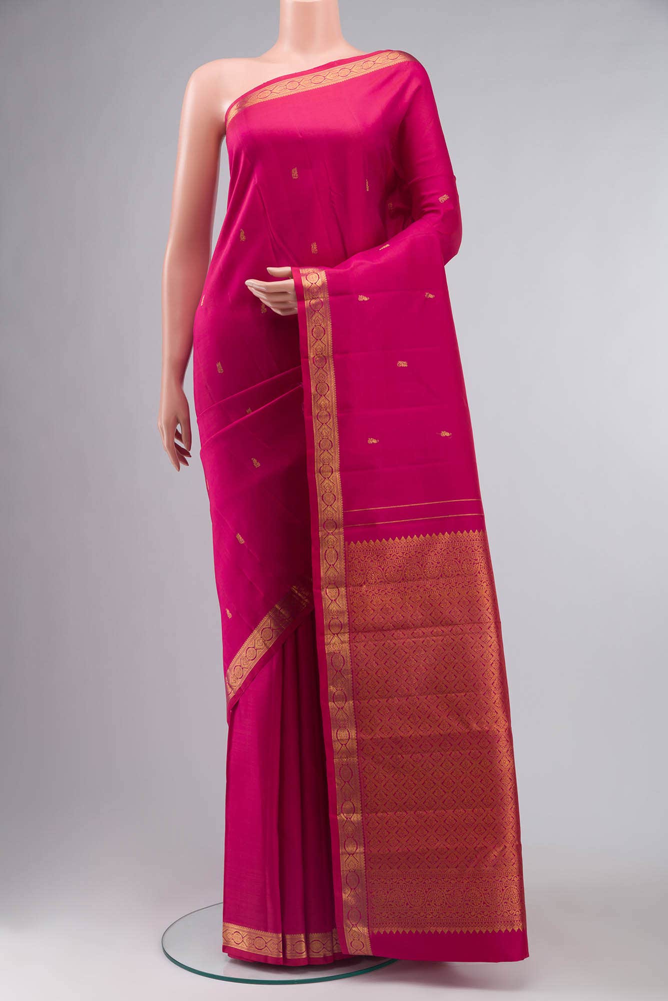 Pink Kanchipuram Silk Saree