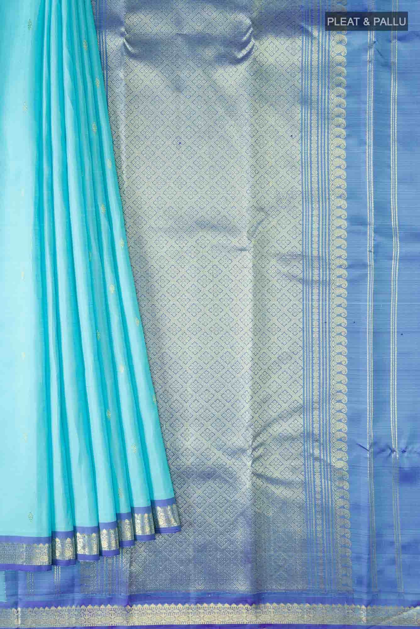 Blue Kanchipuram Silk Saree