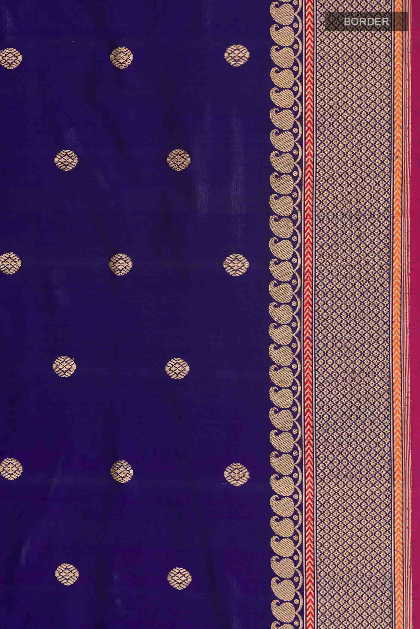 Blue Banarasi Silk Saree