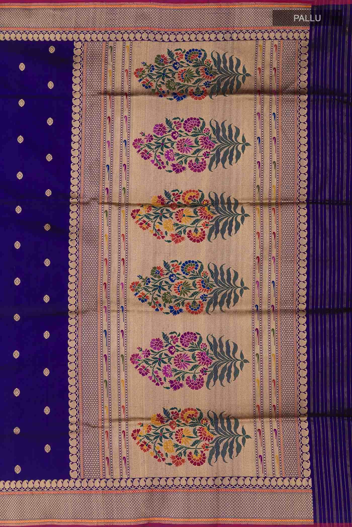 Blue Banarasi Silk Saree