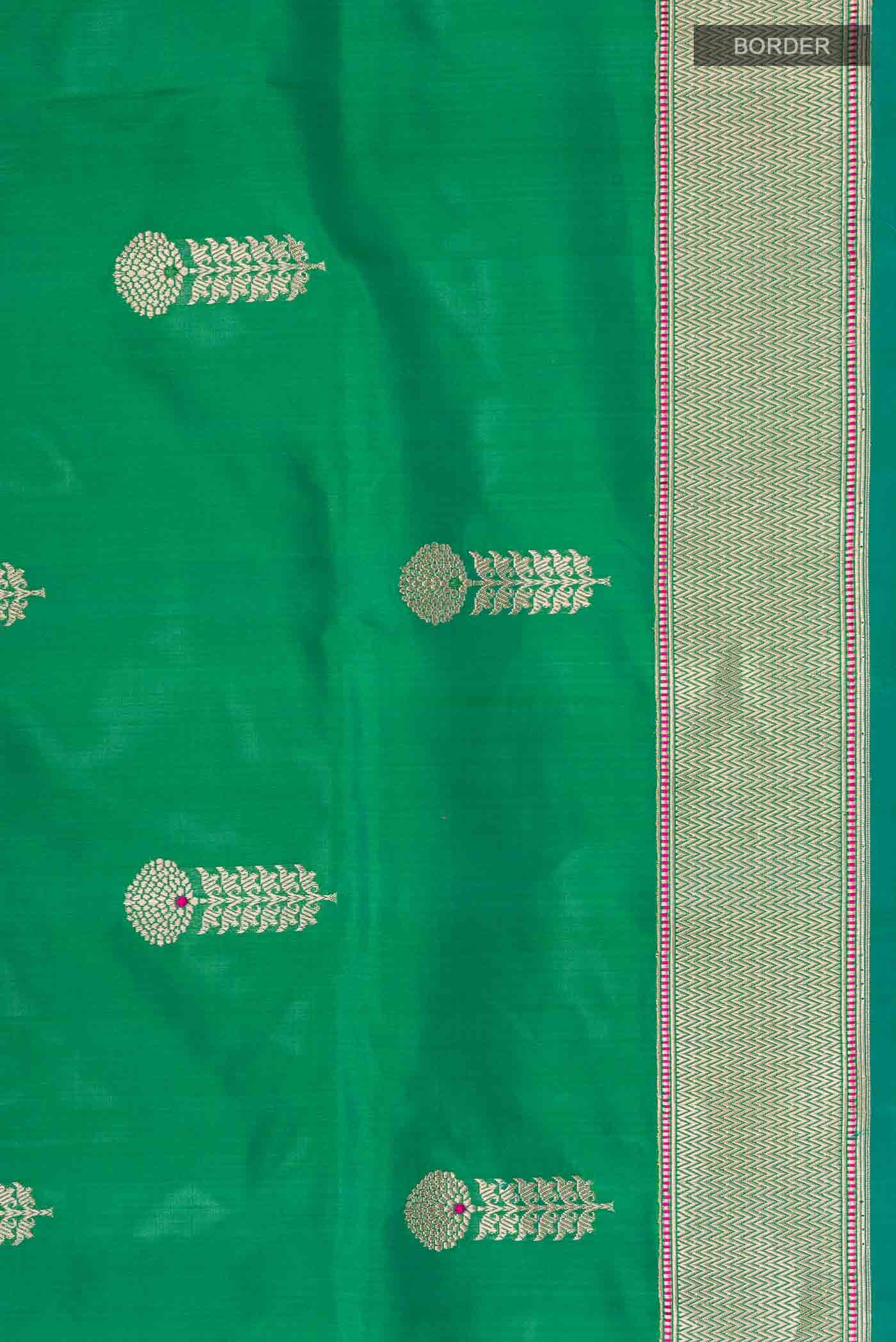 Green Banarasi Silk Saree