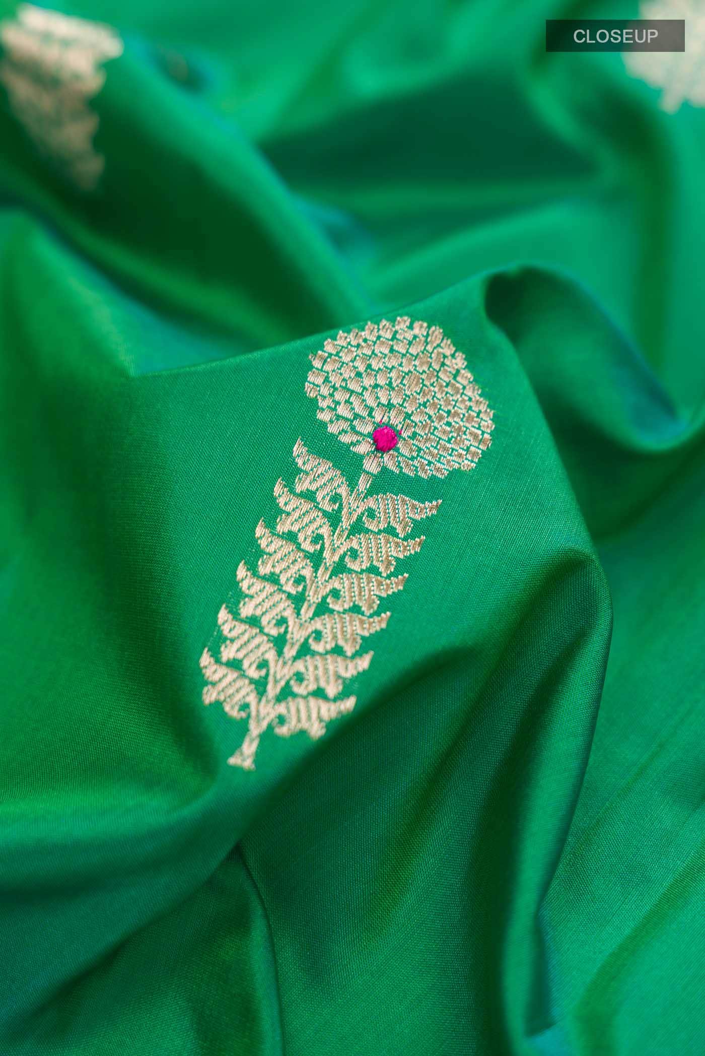 Green Banarasi Silk Saree