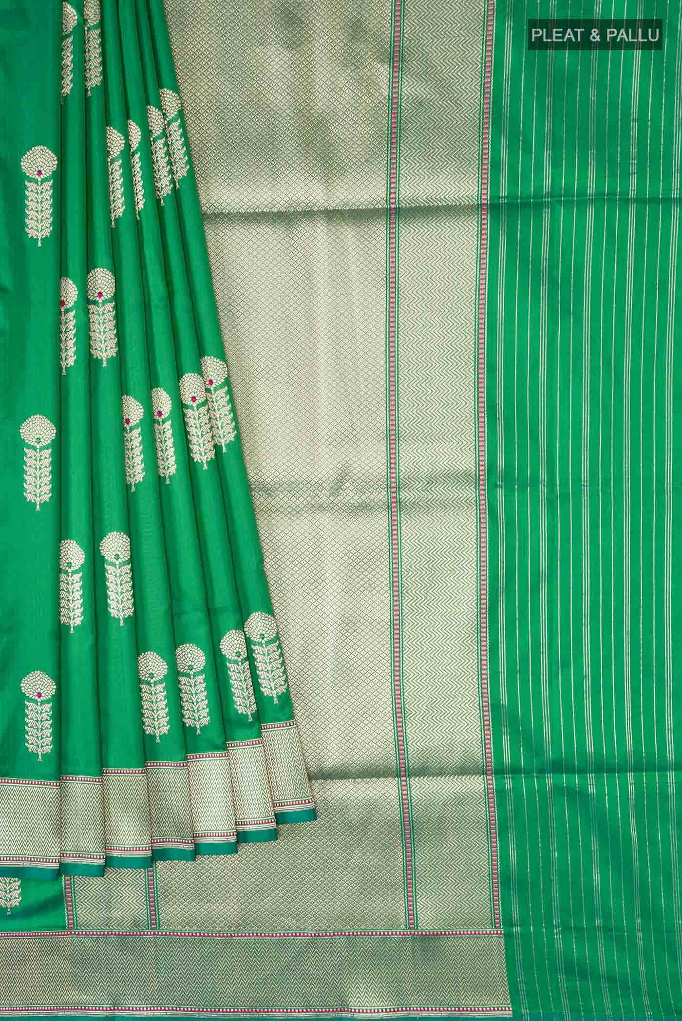 Green Banarasi Silk Saree