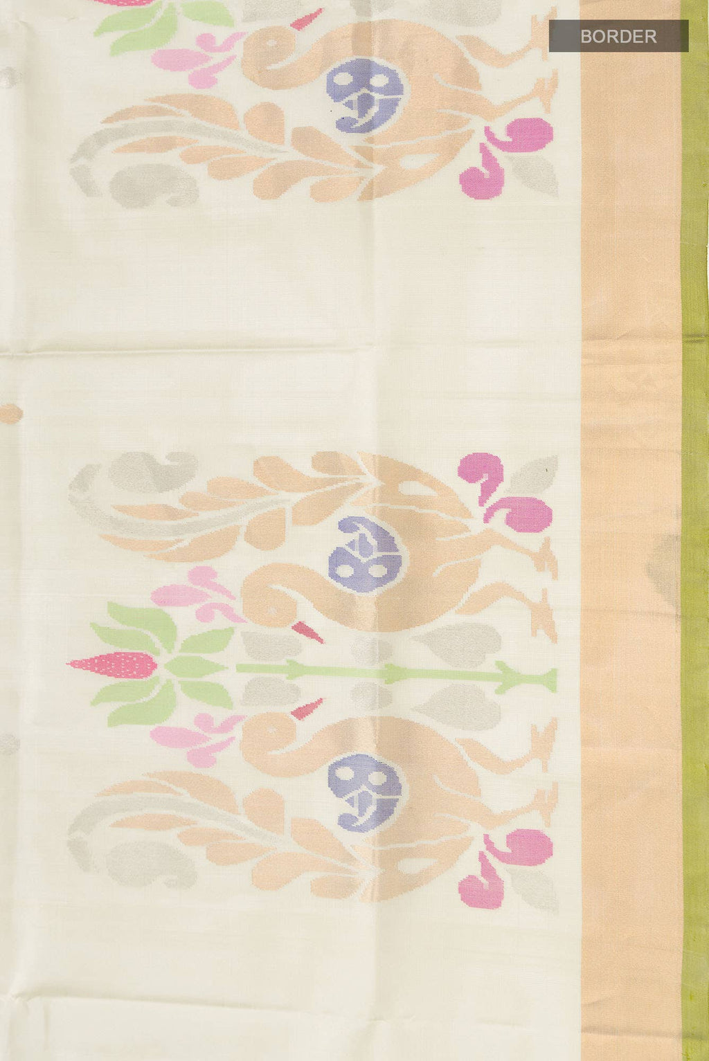 Cream Uppada Silk Saree