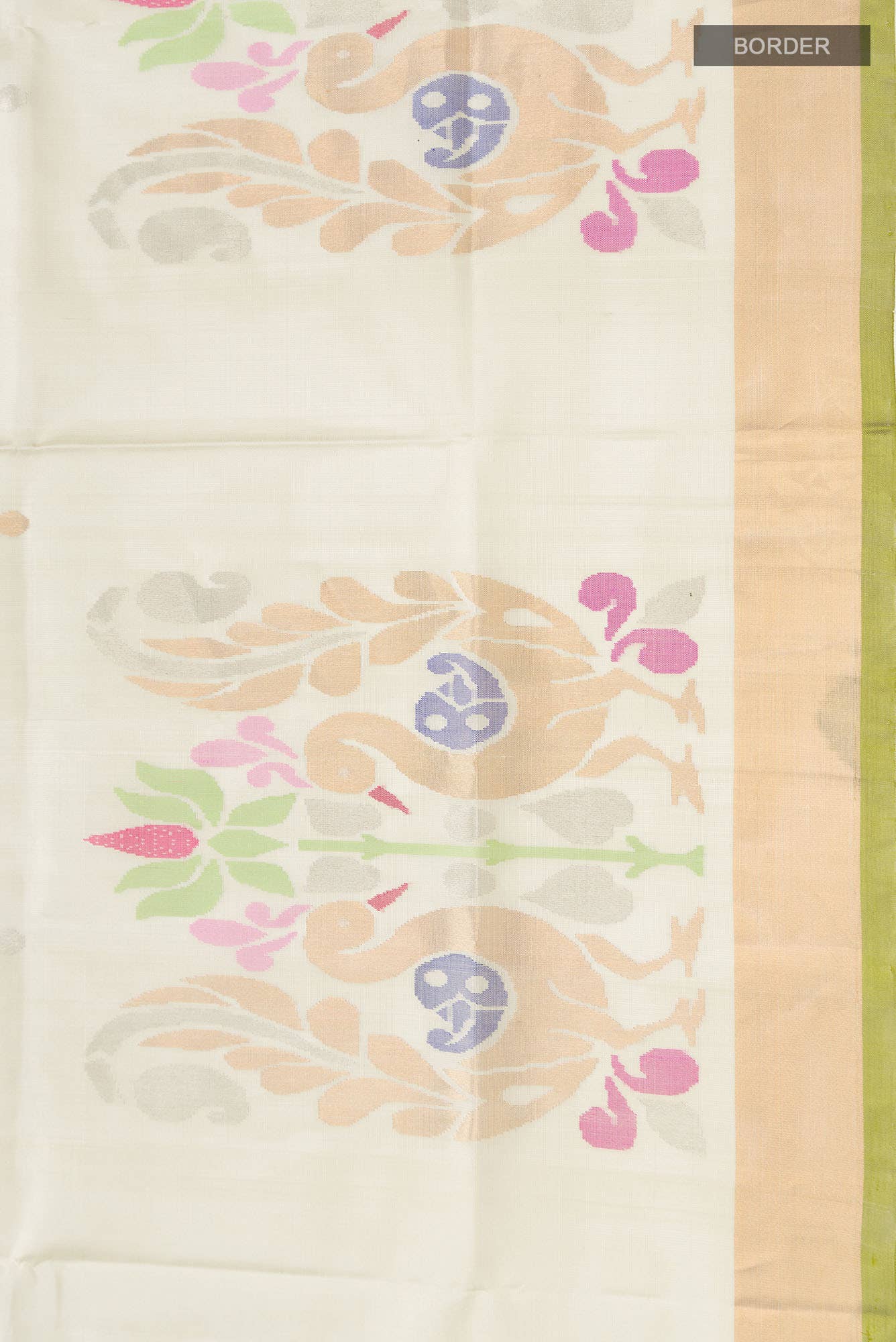 Cream Uppada Silk Saree