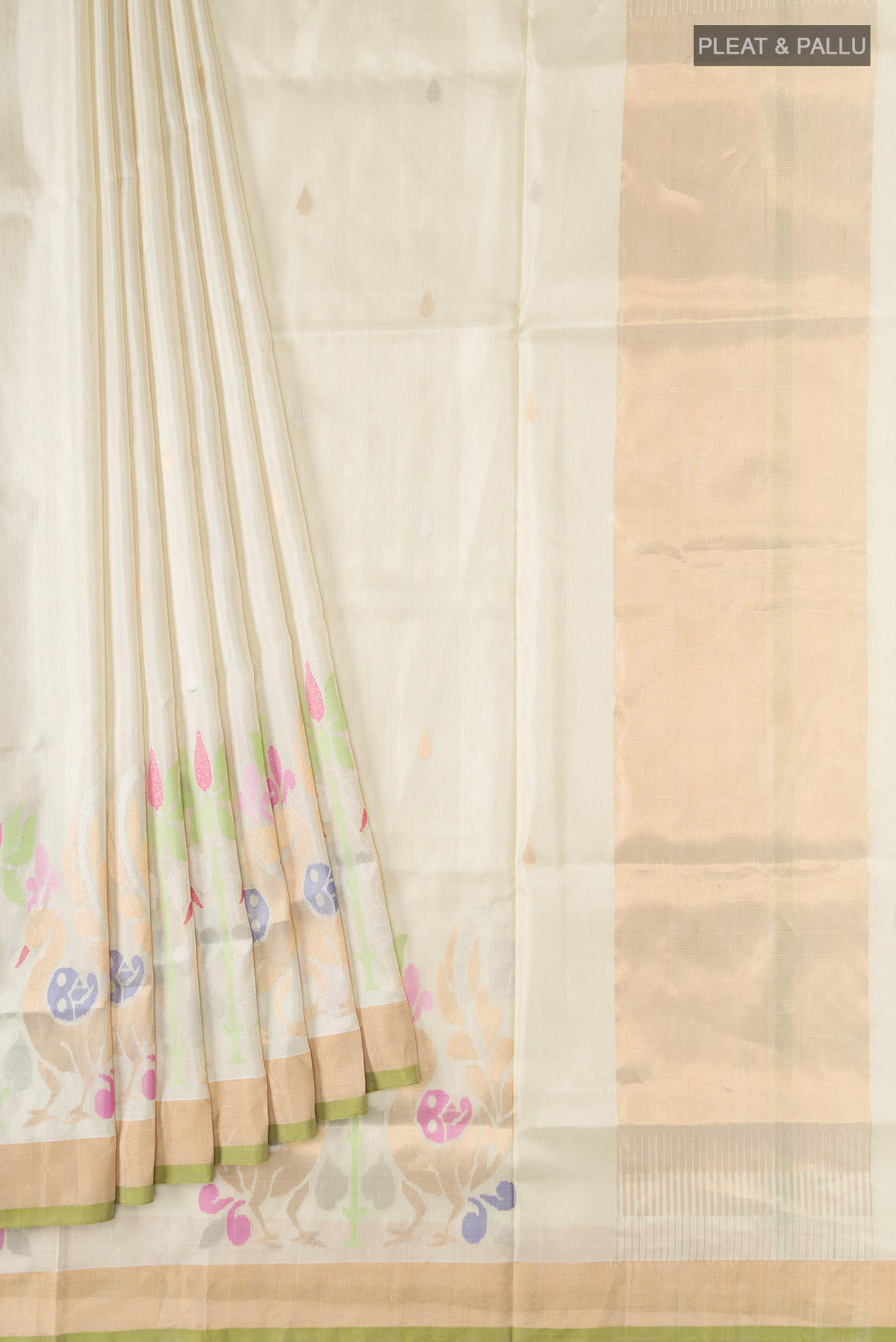 Cream Uppada Silk Saree
