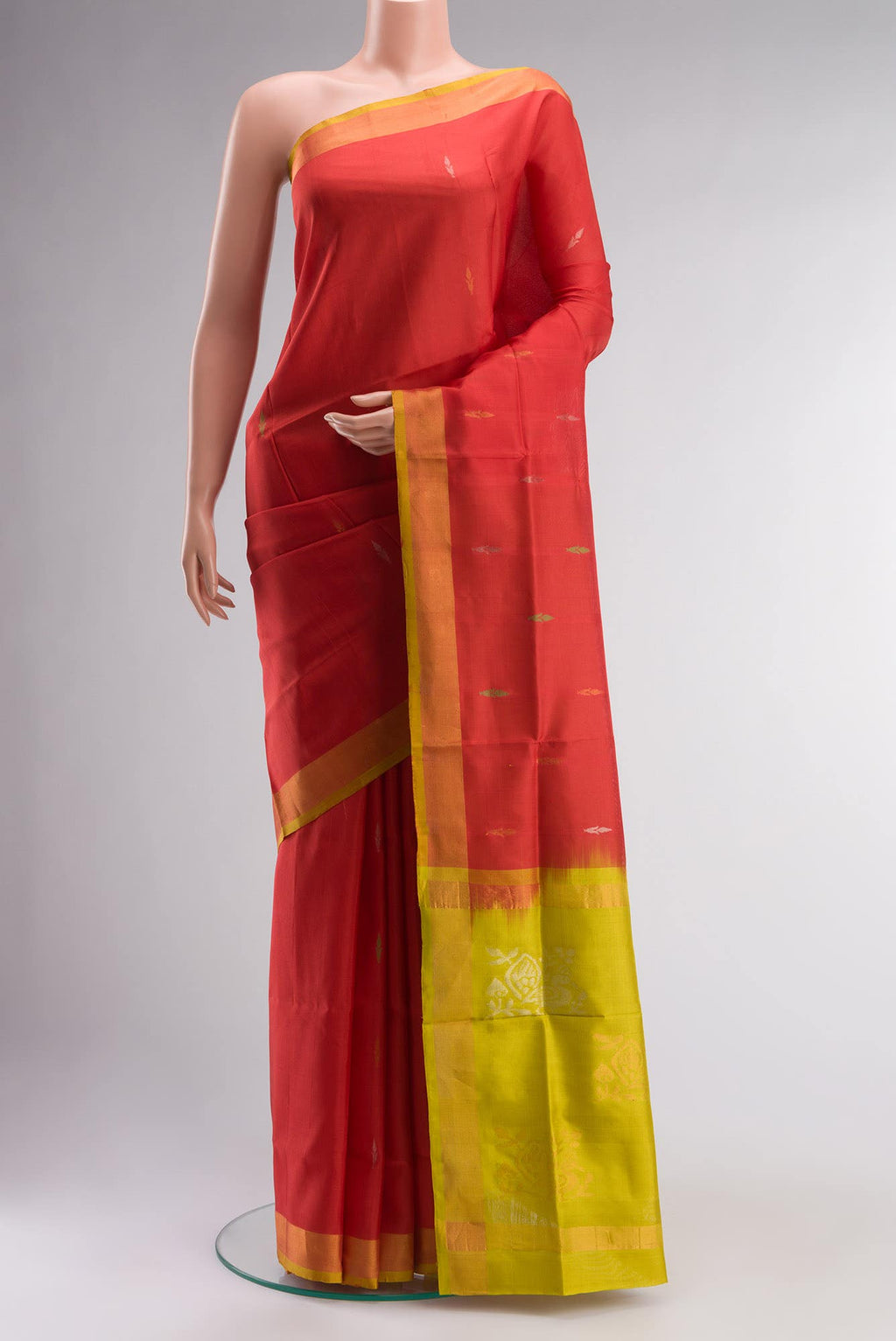 Orange Uppada Silk Saree