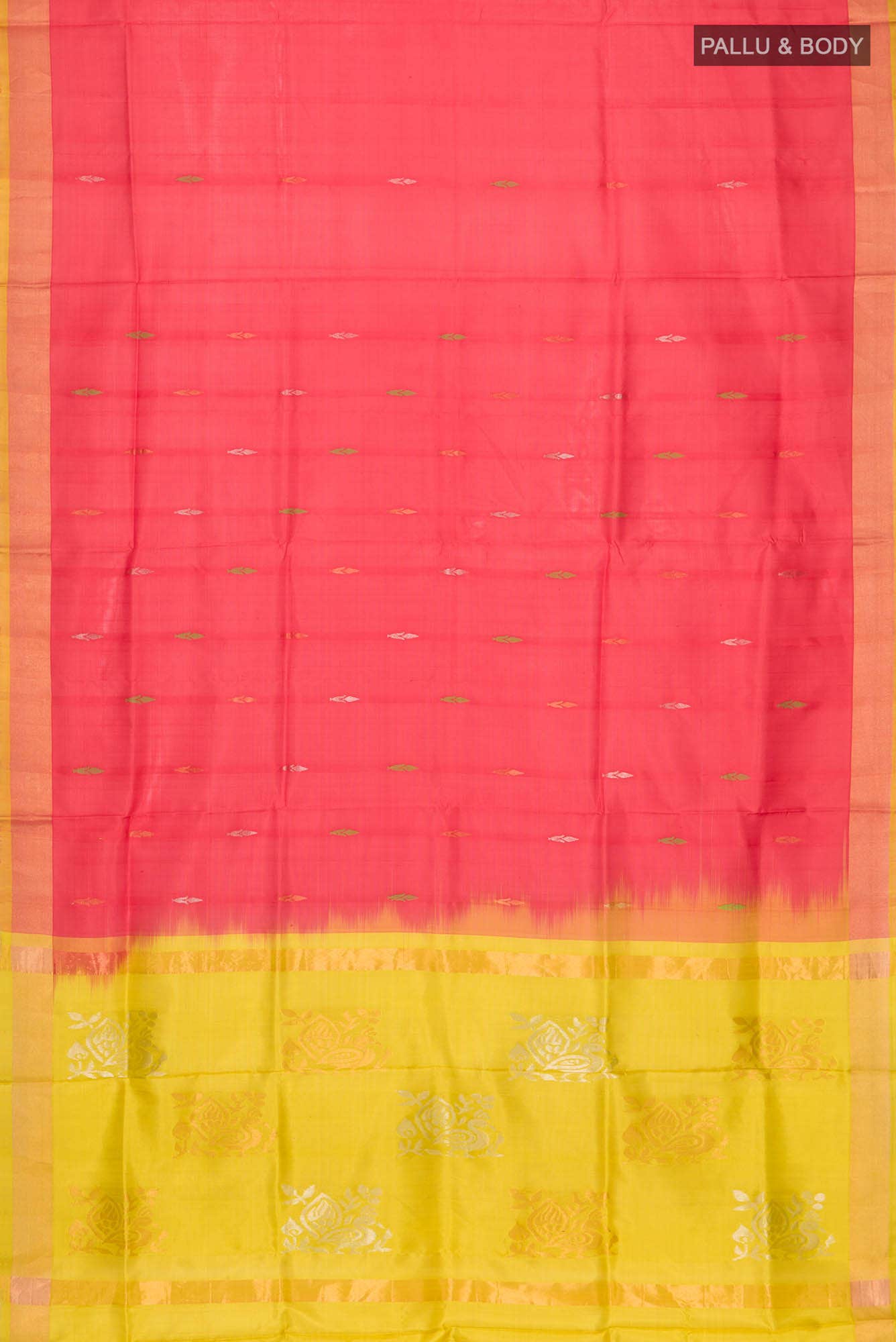 Orange Uppada Silk Saree