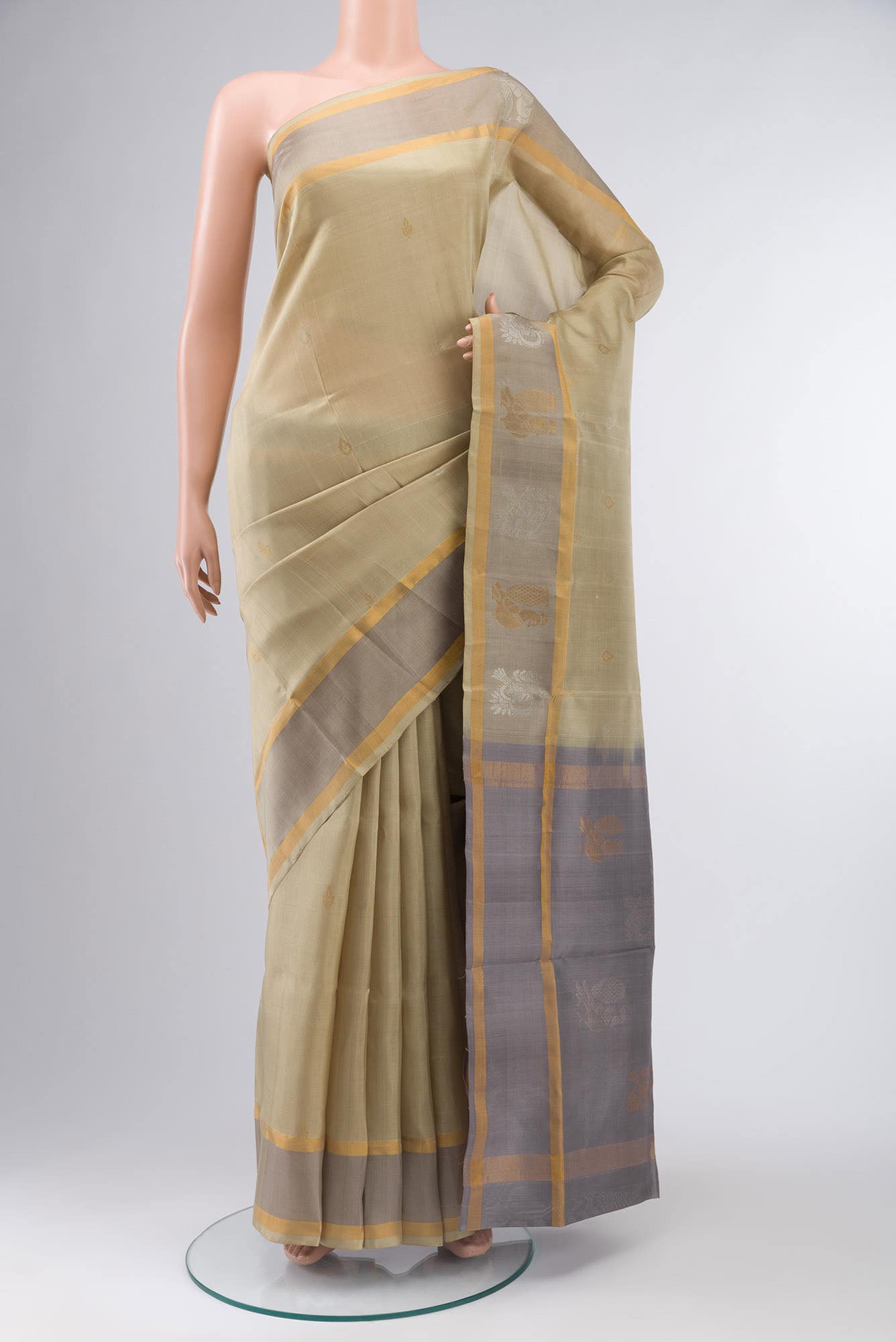 Beige Uppada Silk Saree
