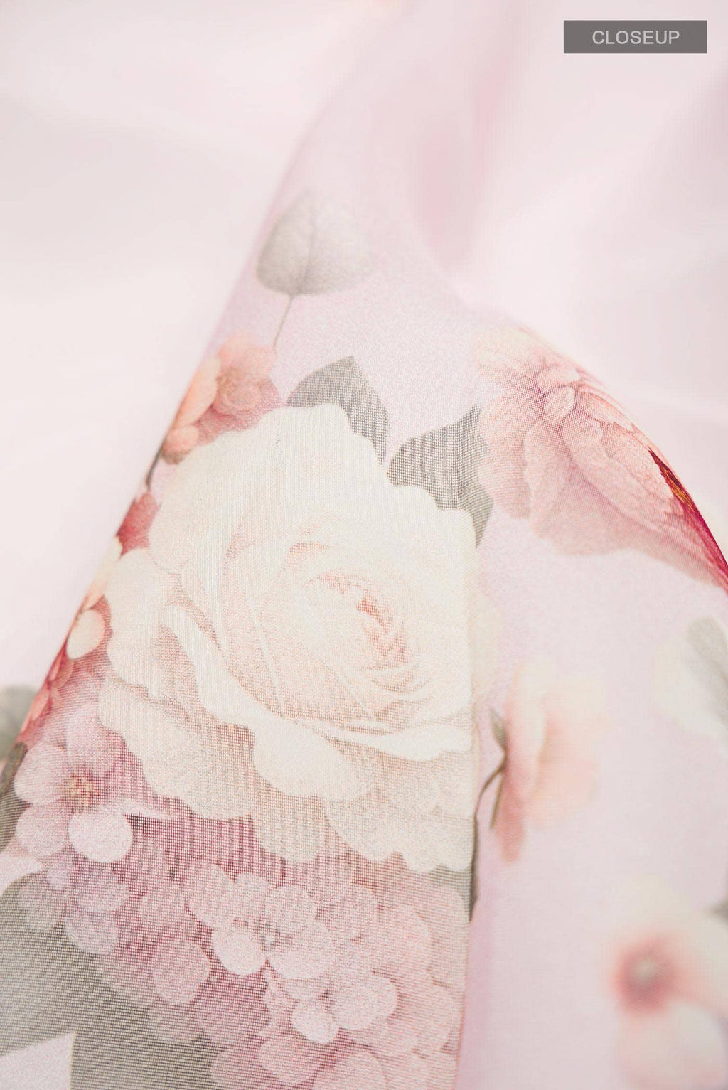 Rose pink Organza Silk Saree
