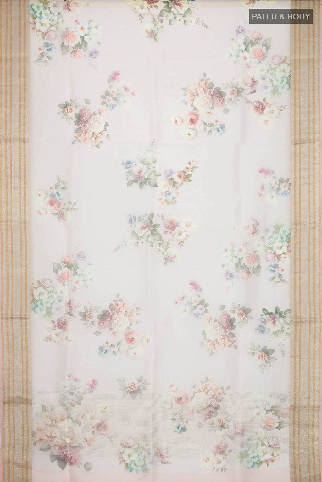 Rose pink Organza Silk Saree