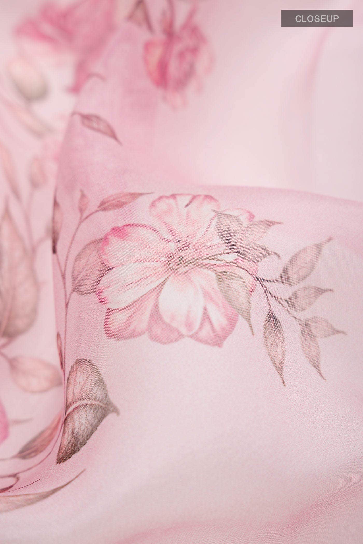 Rose pink Organza Silk Saree