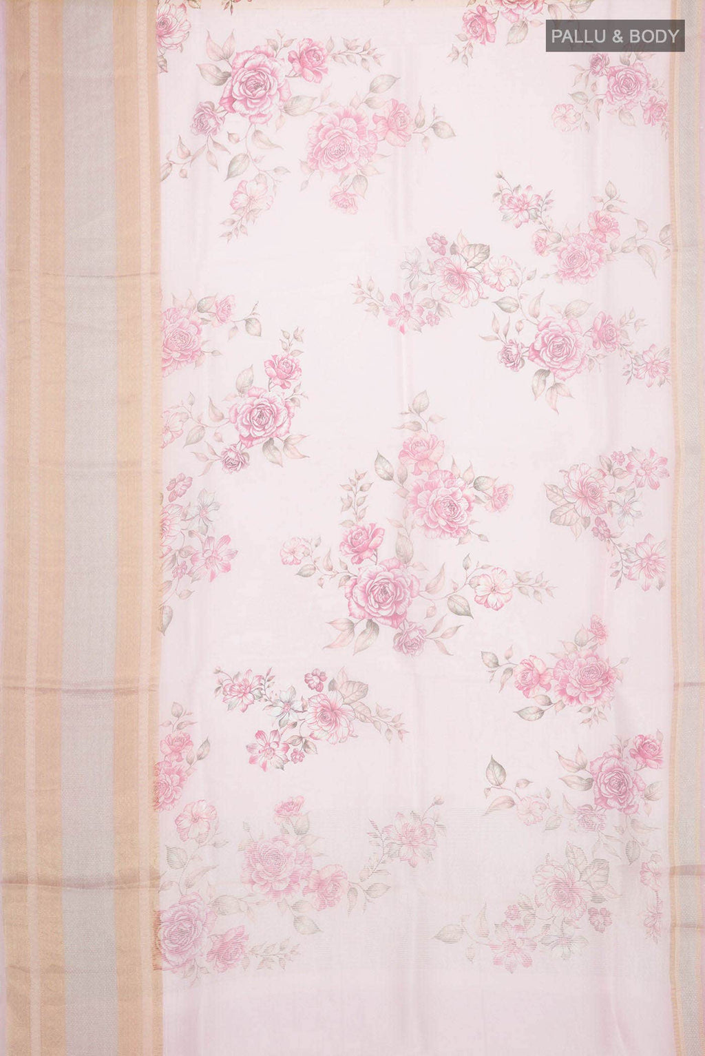 Rose pink Organza Silk Saree