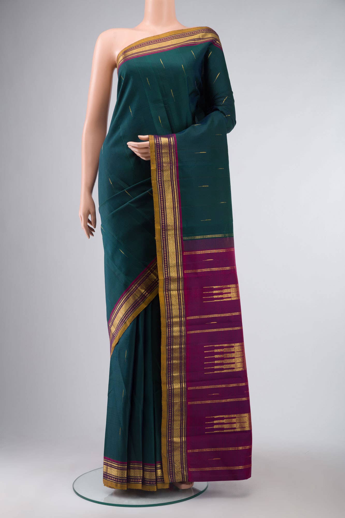 Blue Kanchipuram Silk Saree