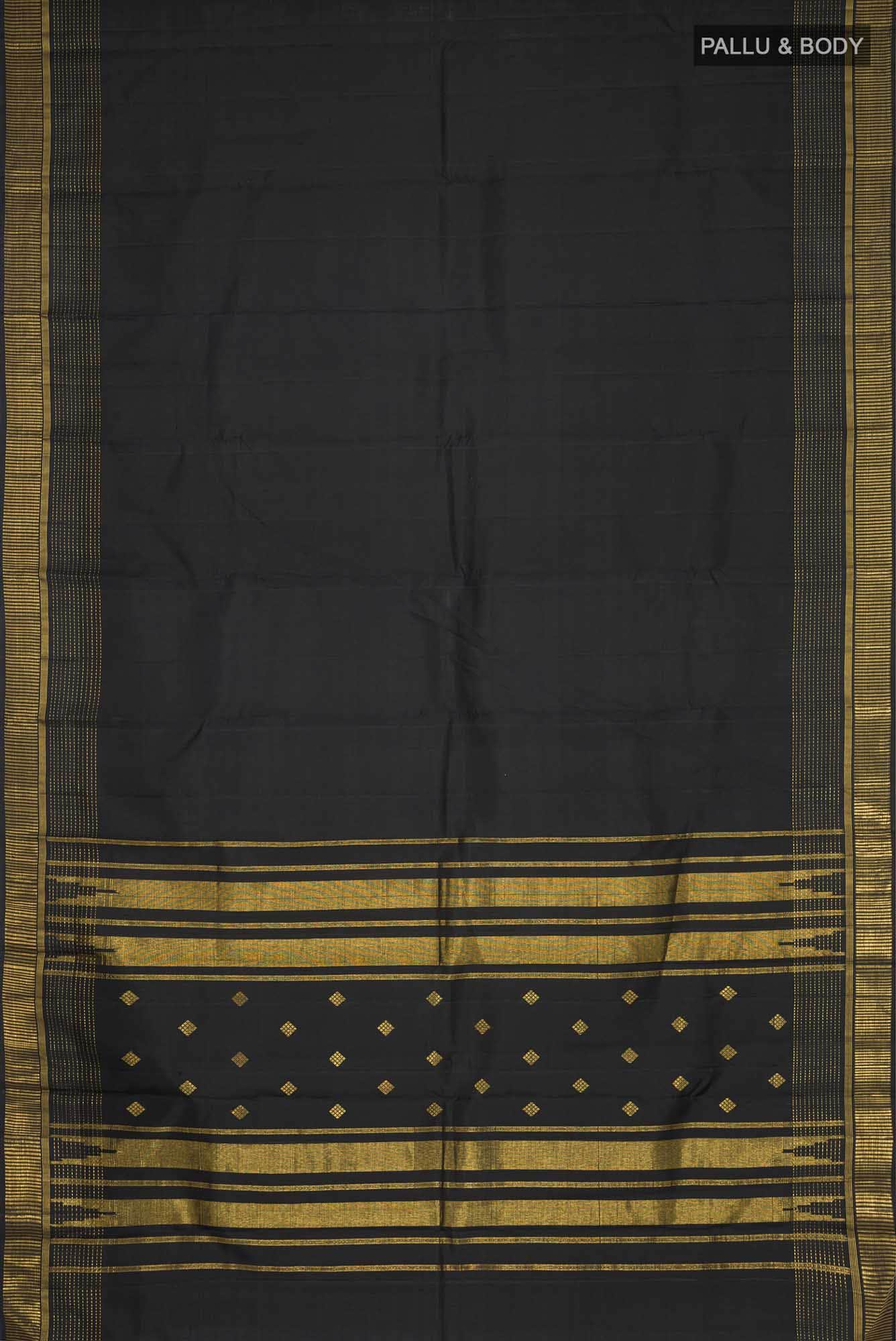 Black Kanchipuram Silk Saree