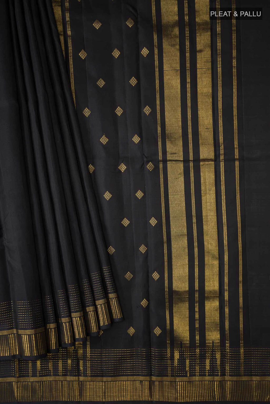 Black Kanchipuram Silk Saree