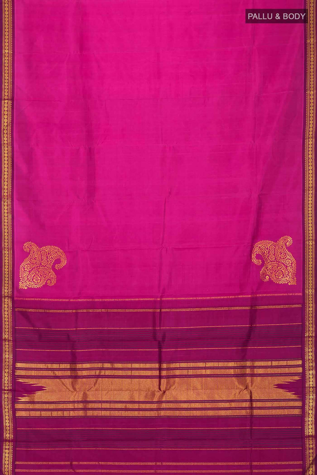 Rani Pink Kanchipuram Silk Saree