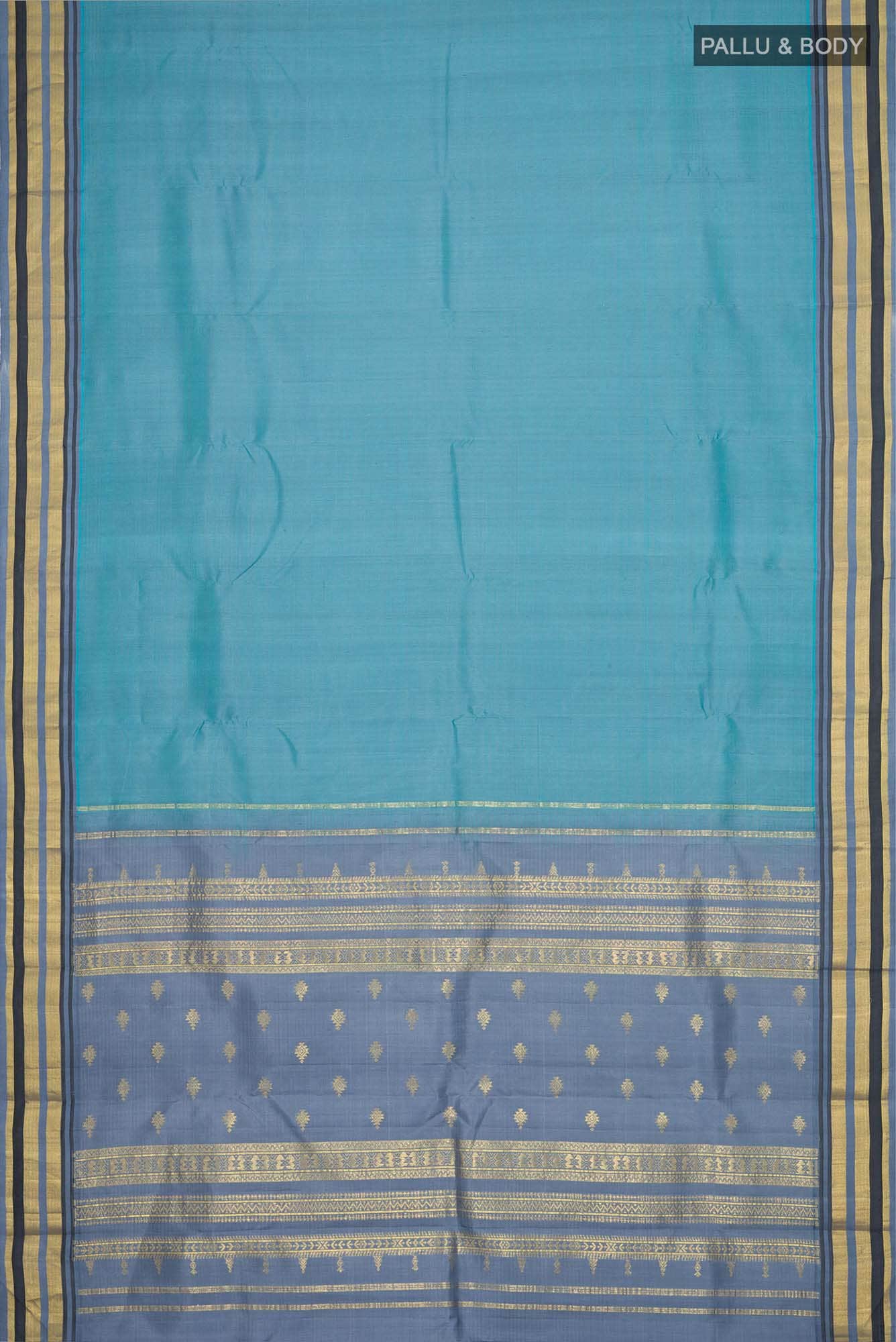 Blue Kanchipuram Silk Saree