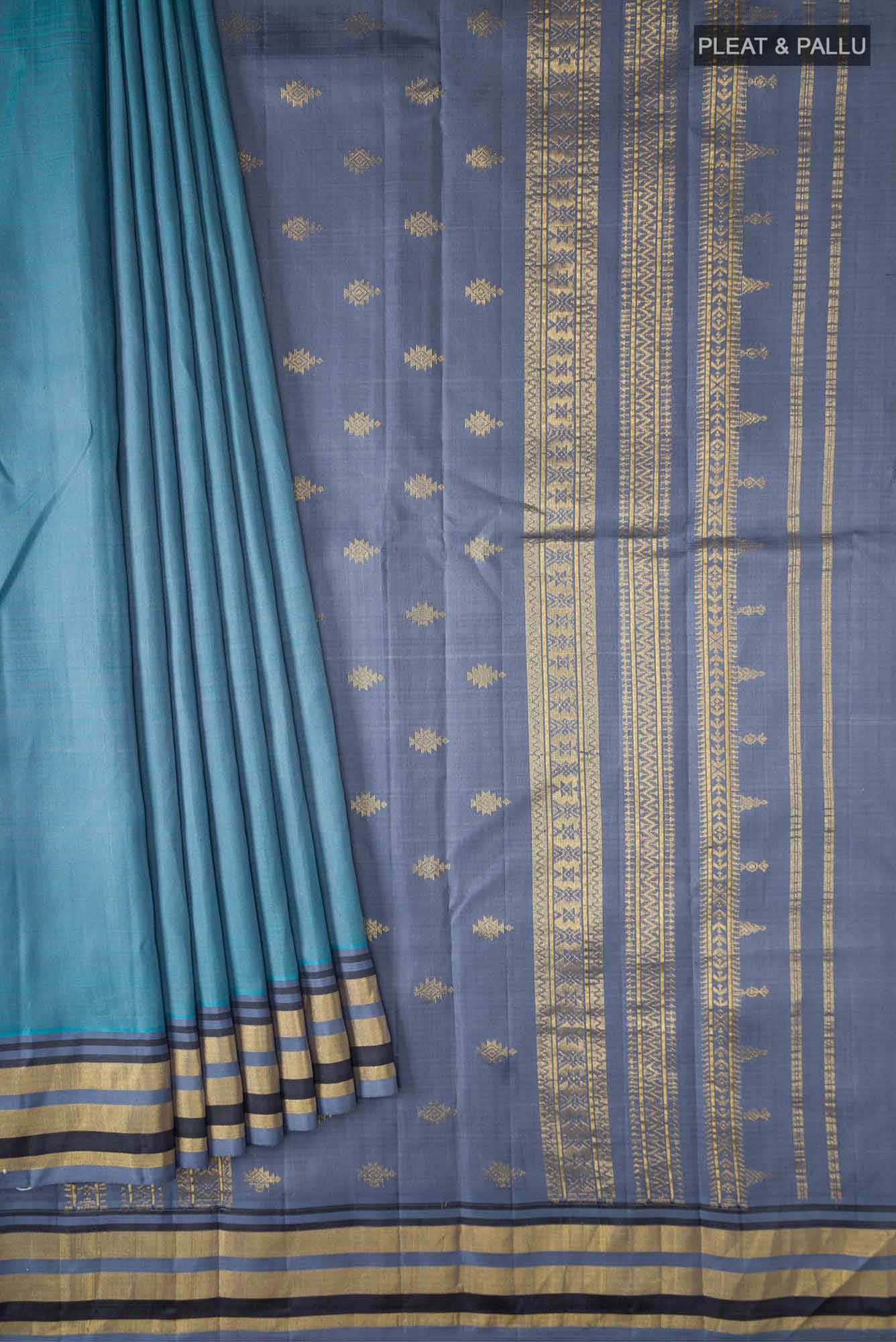 Blue Kanchipuram Silk Saree