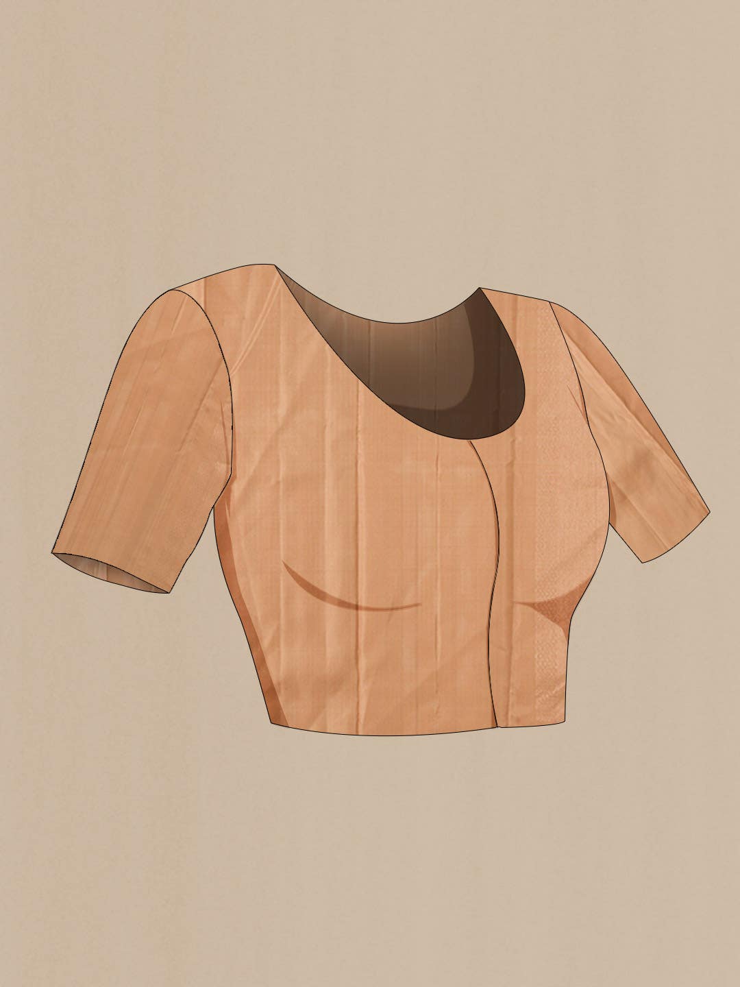 Beige Kanchipuram Silk Saree