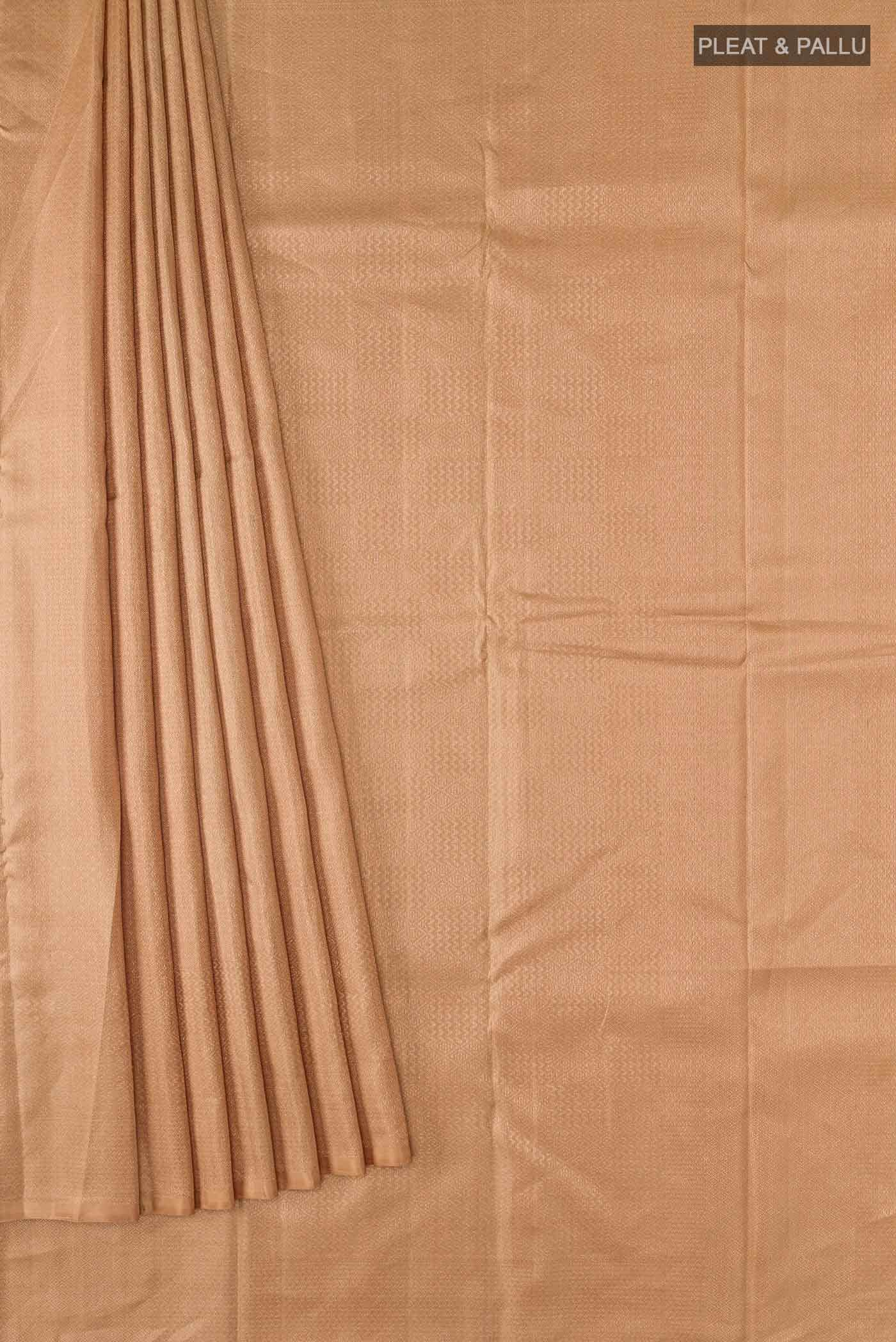 Beige Kanchipuram Silk Saree