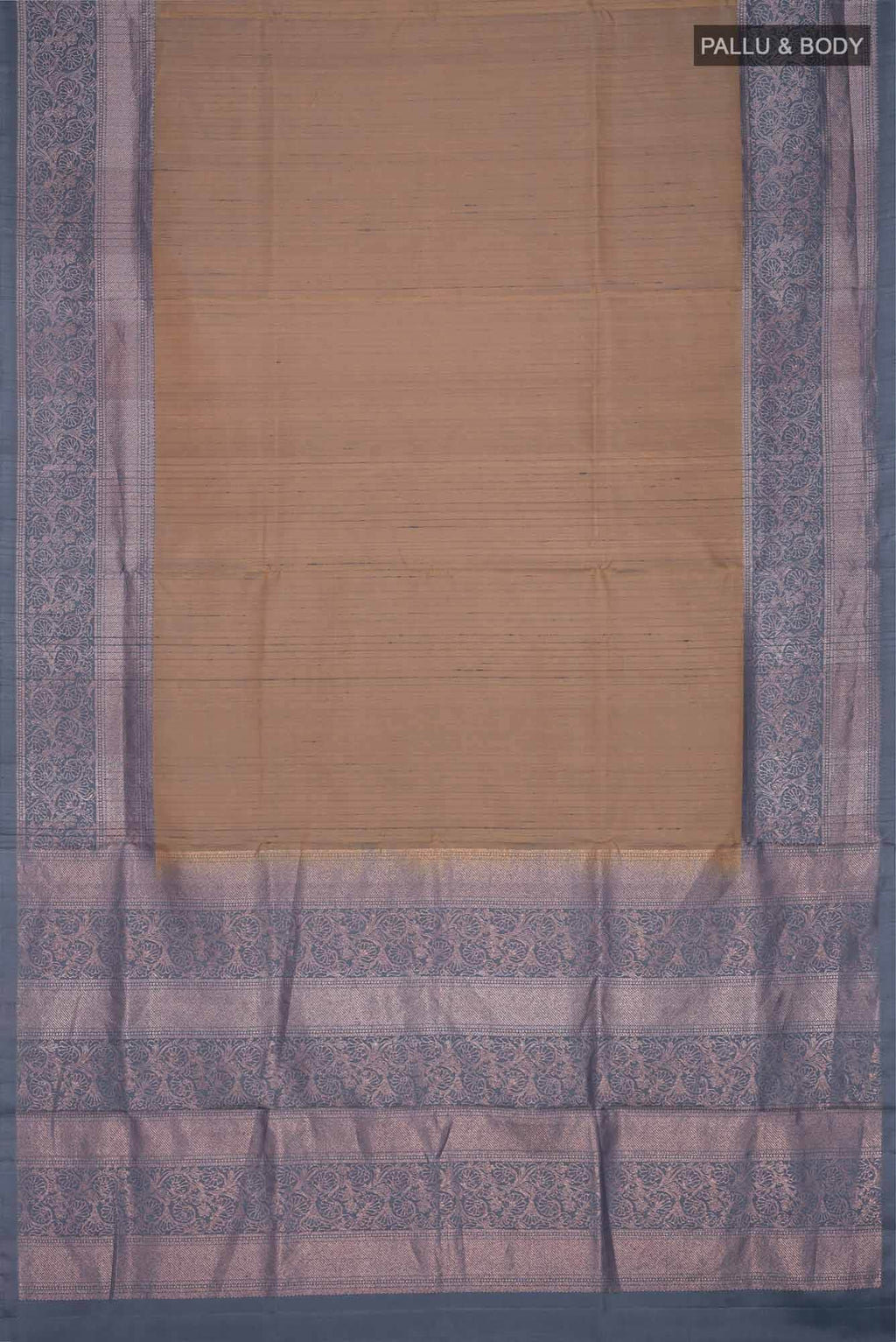 Yellow with Grey Dual Tone Soft Silk Saree