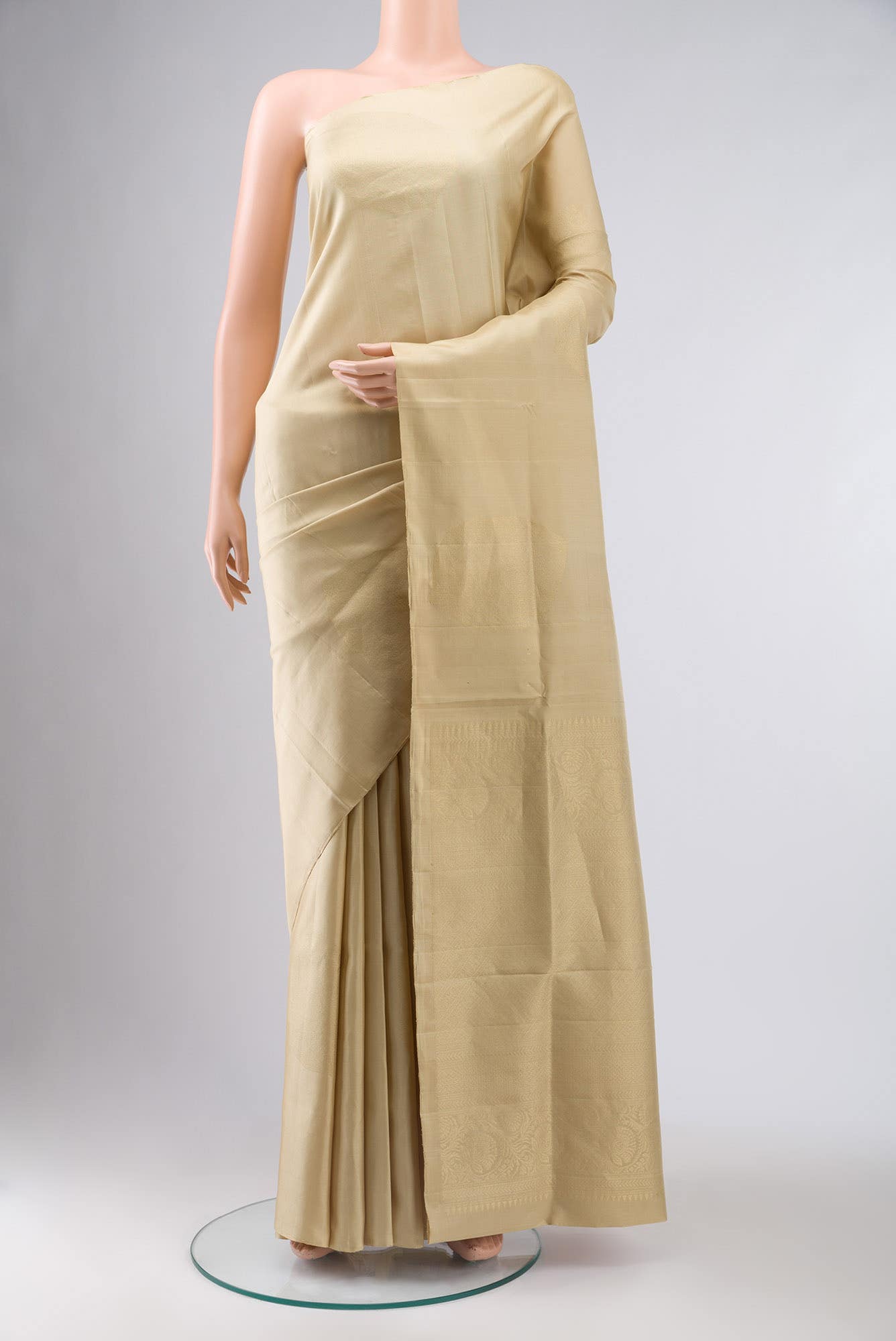 Beige Soft Silk Saree
