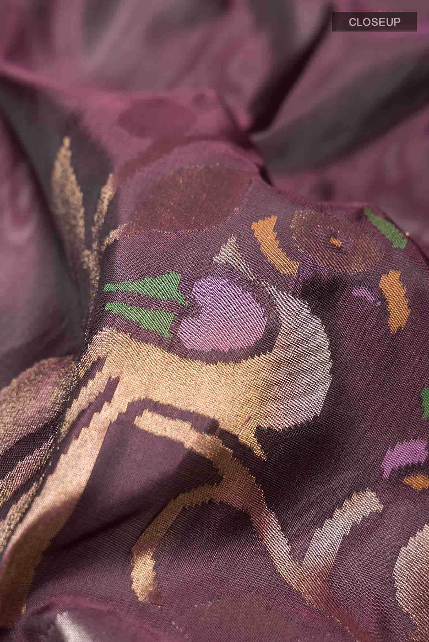 Brown Uppada Silk Saree
