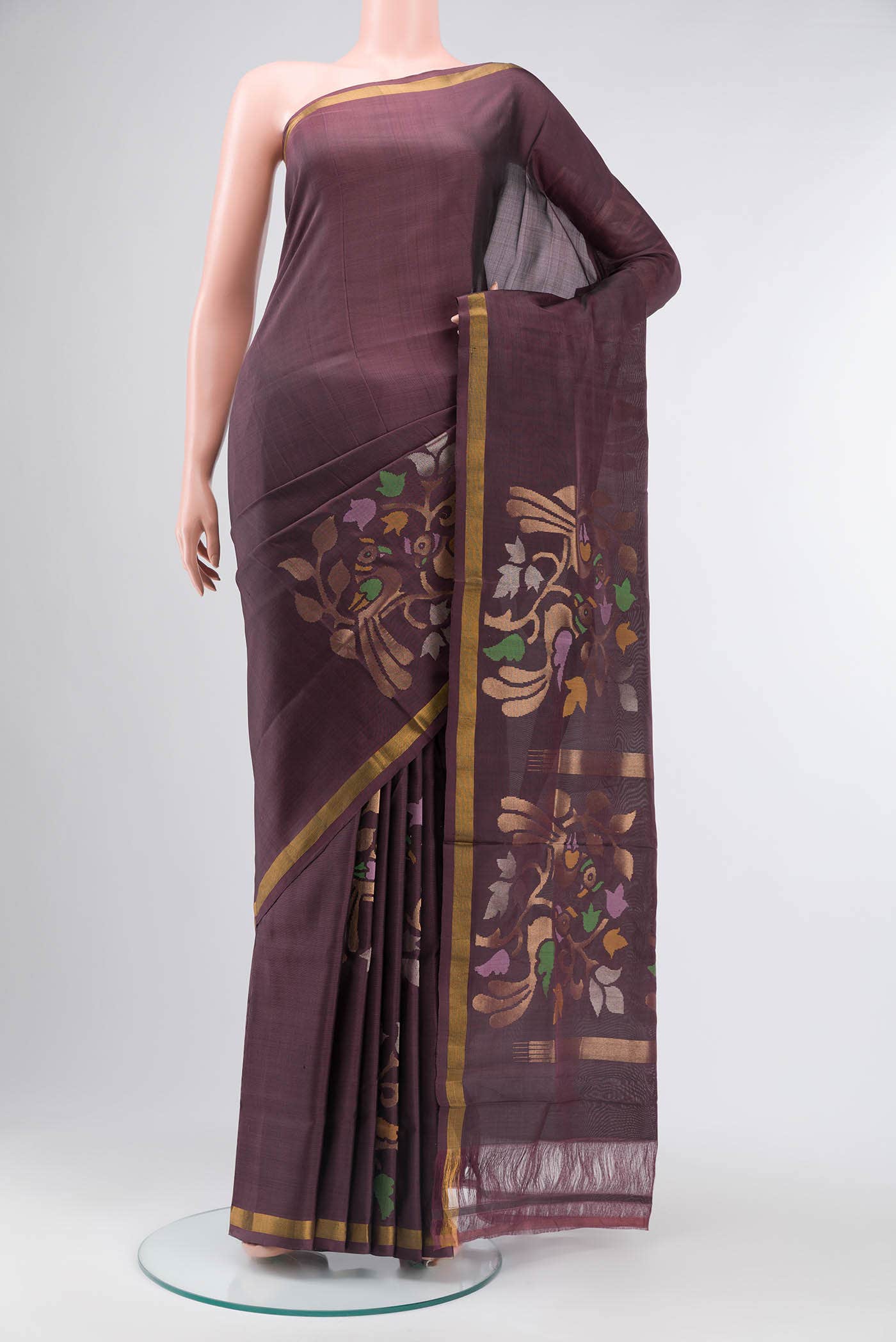 Brown Uppada Silk Saree