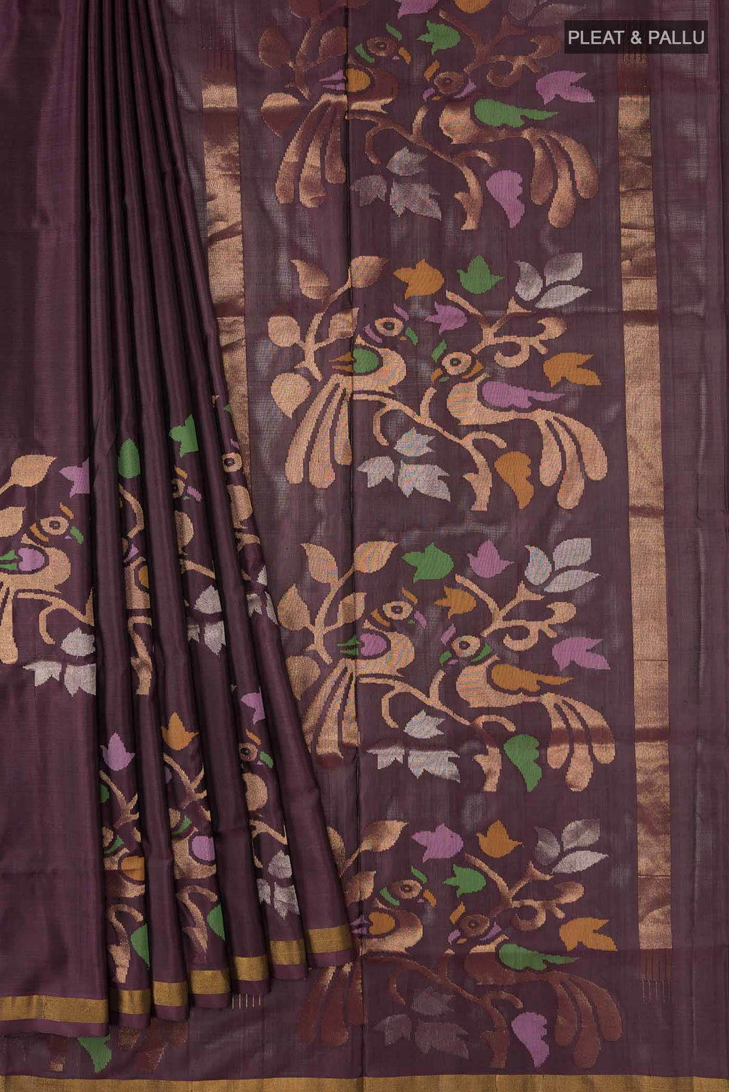 Brown Uppada Silk Saree