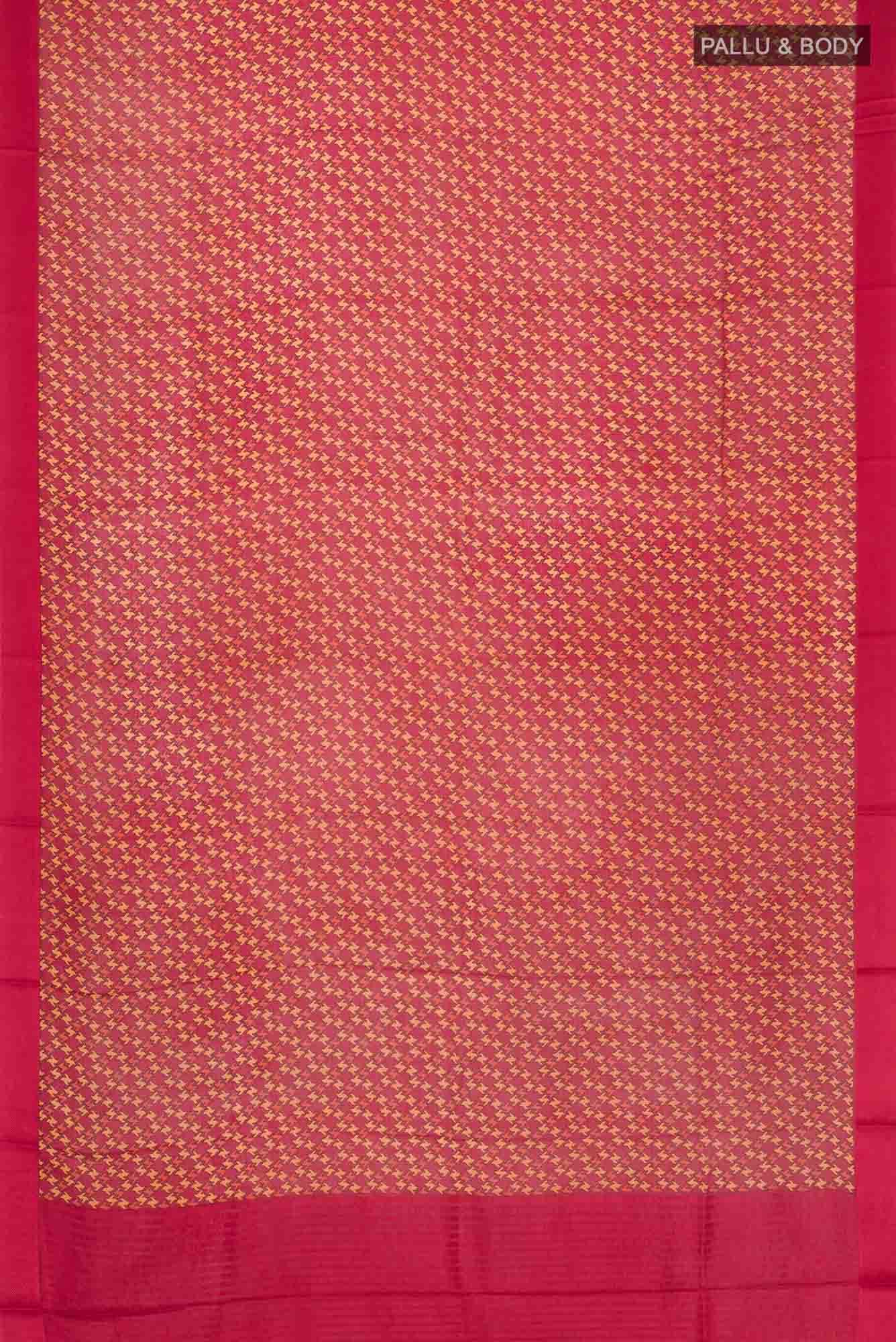 Maroon Mysore Crepe Saree