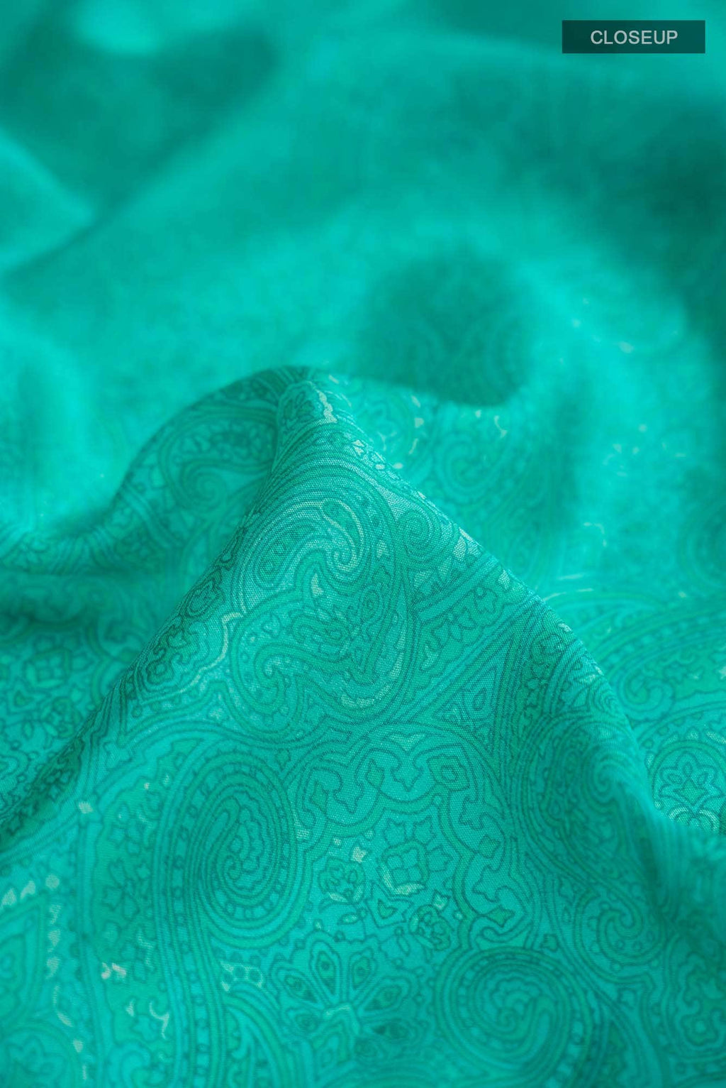 Green Crepe Saree