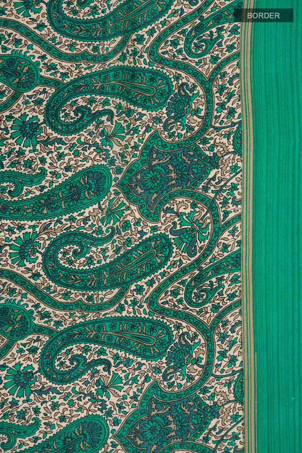 Green Crepe Saree
