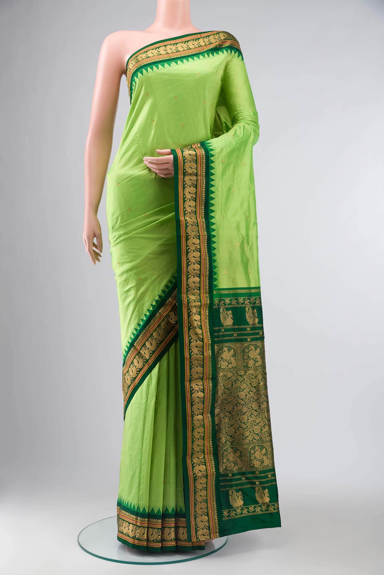 Green Bangalore Silk Saree