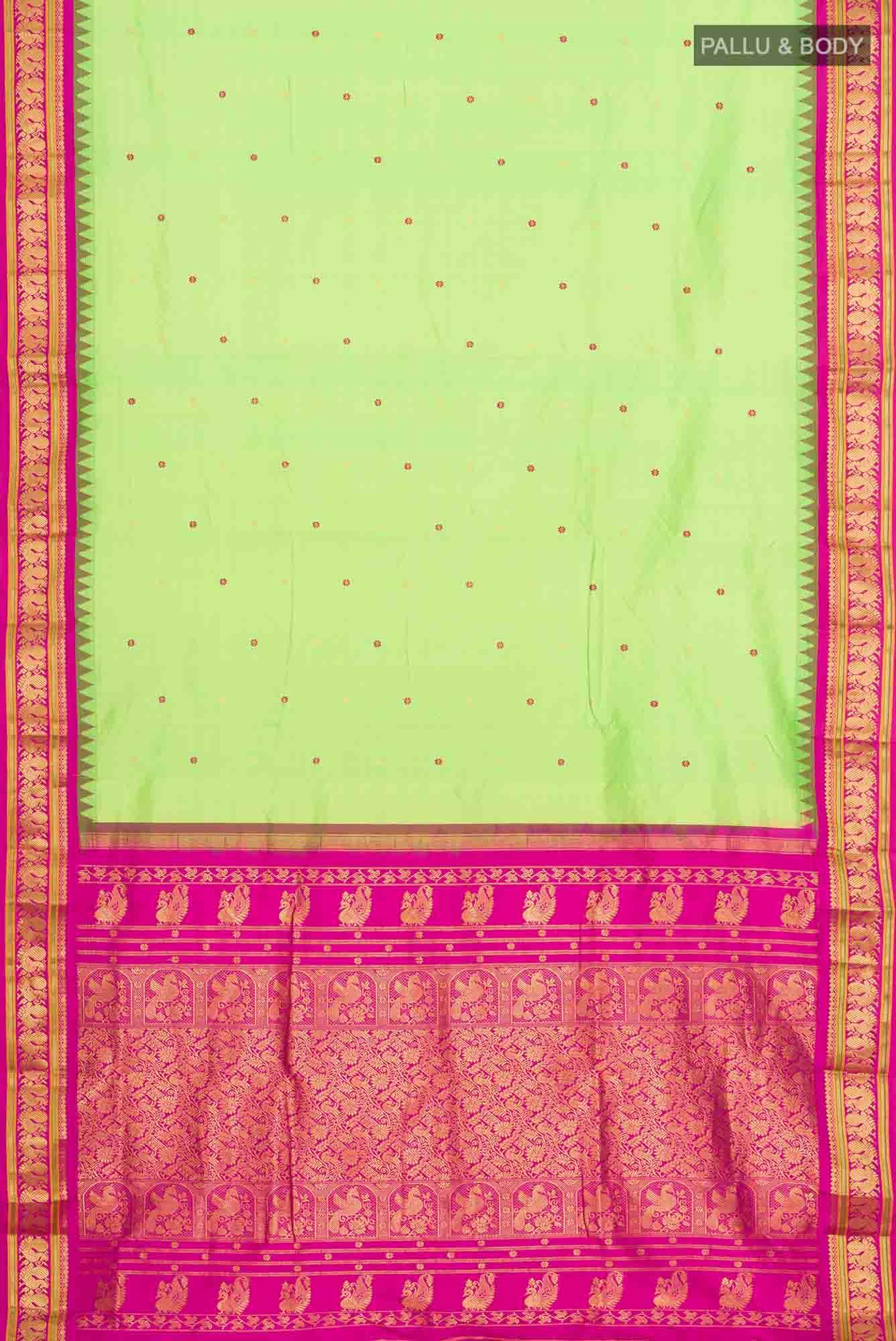 Green Bangalore Silk Saree