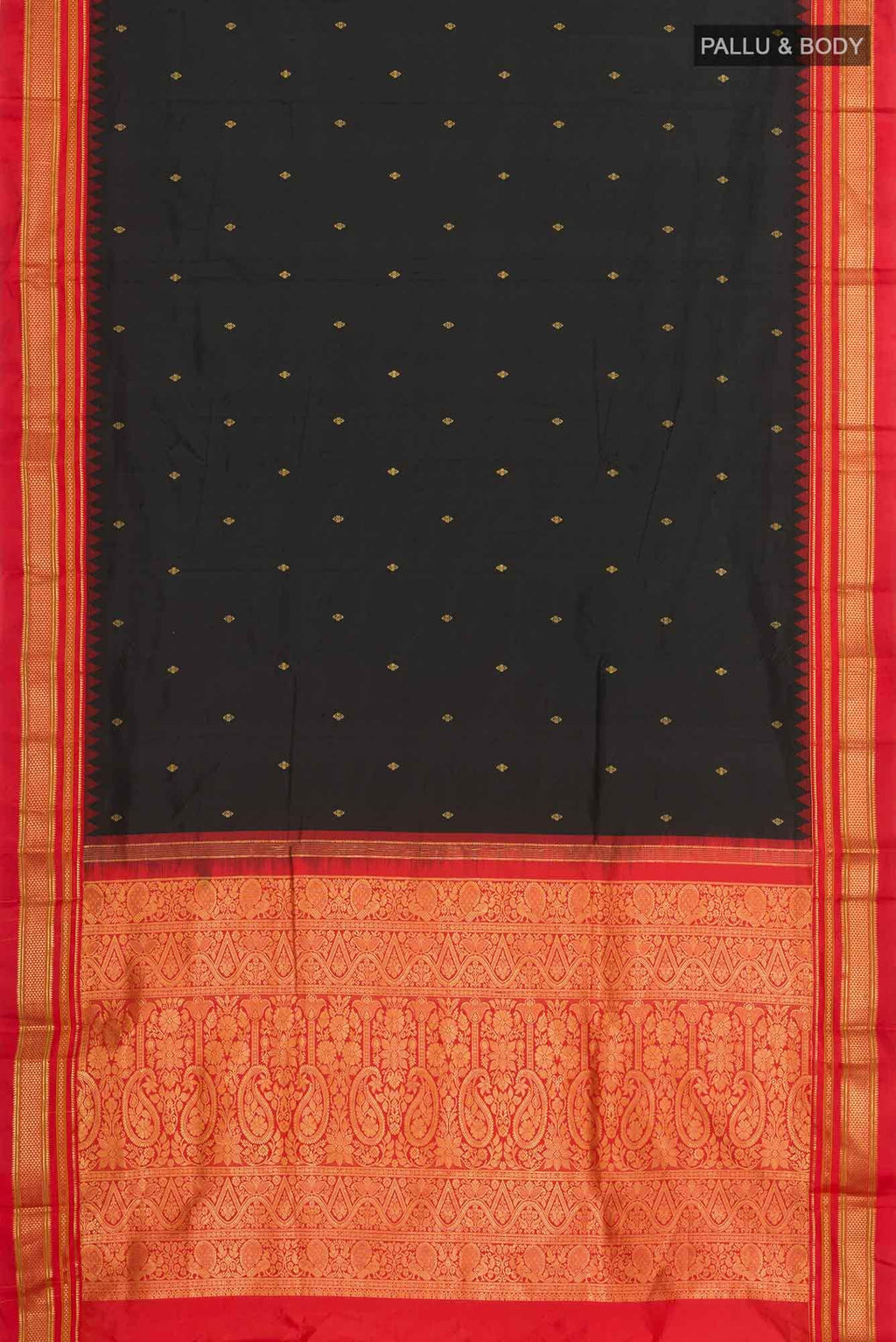 Black Bangalore Silk Saree