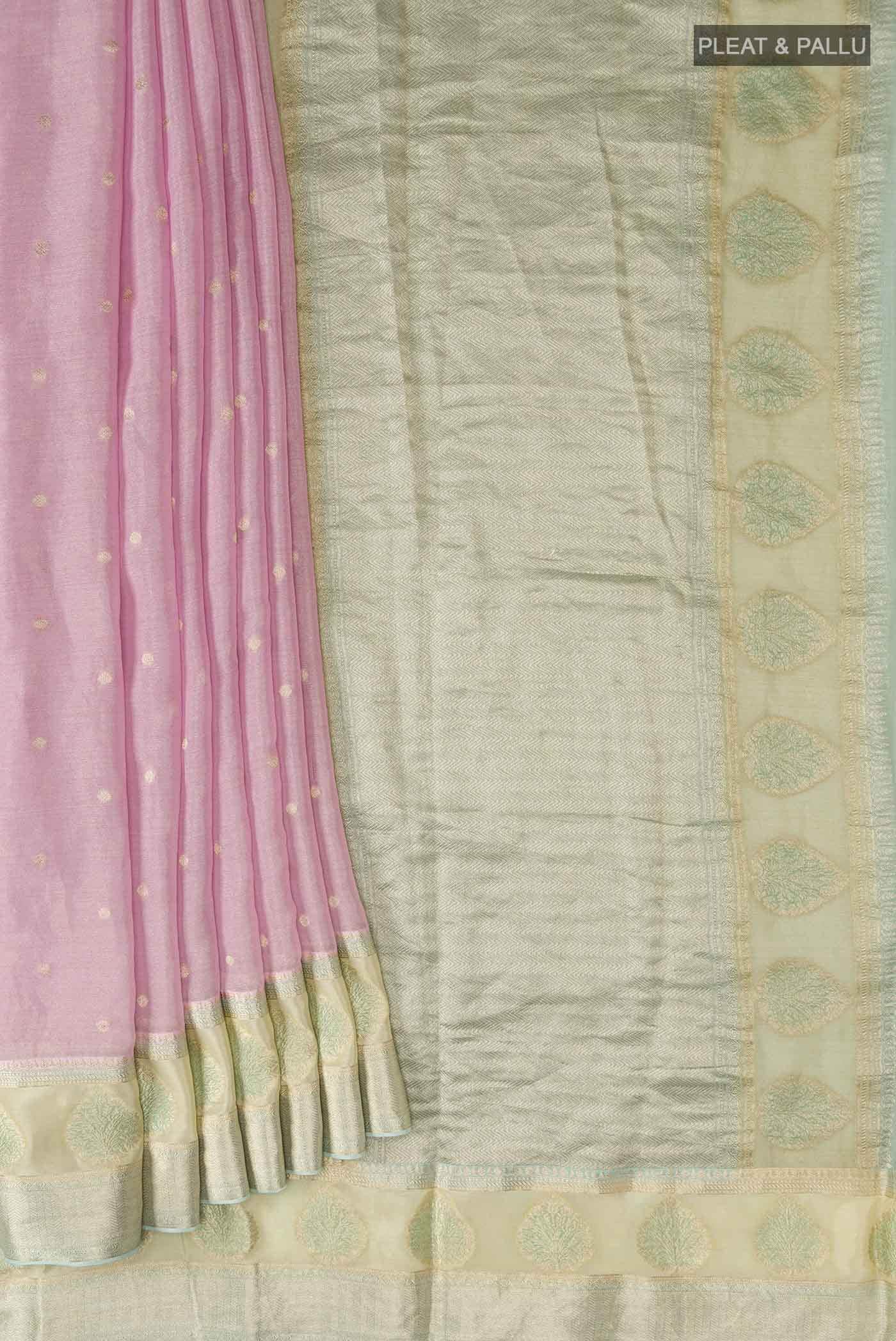 Pink Mysore Georgette Saree