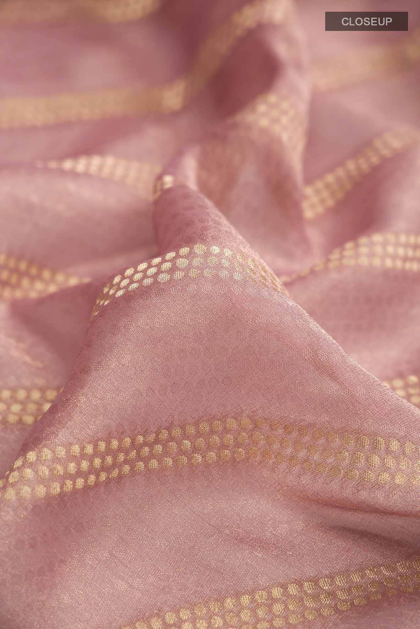 Pink Georgette Saree