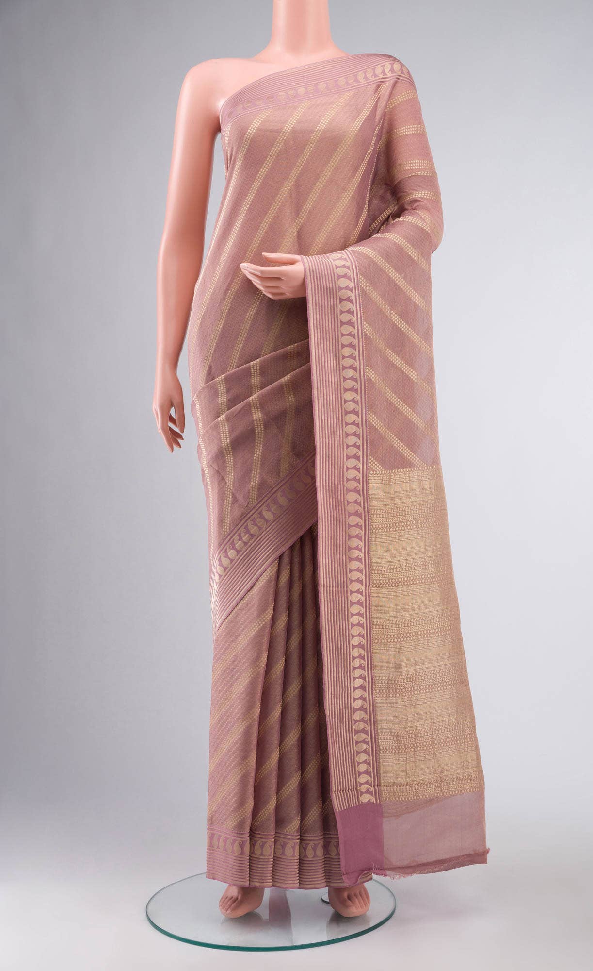 Pink Georgette Saree